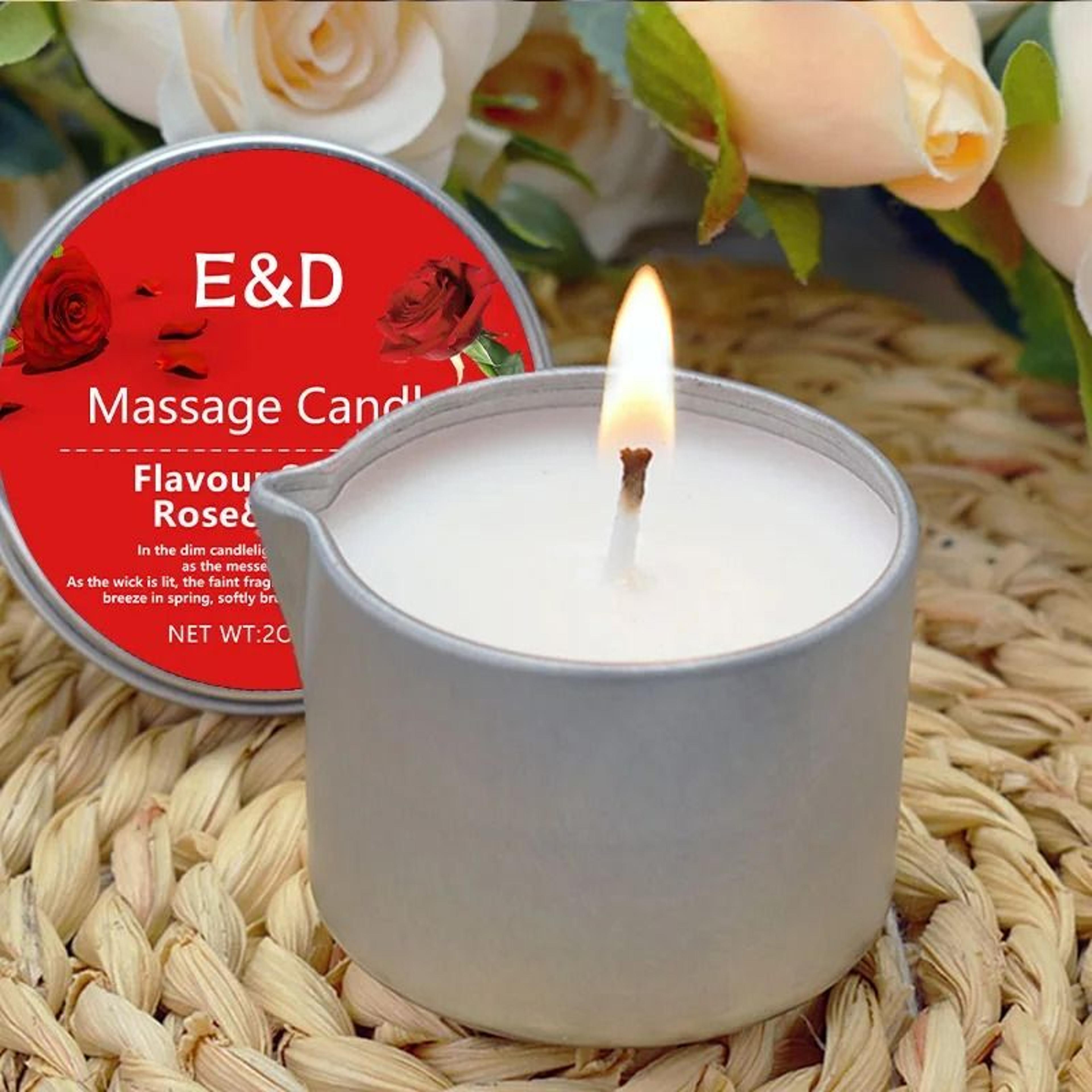 rose massage oil candle aromatherapy body oil candle for home spa relaxation