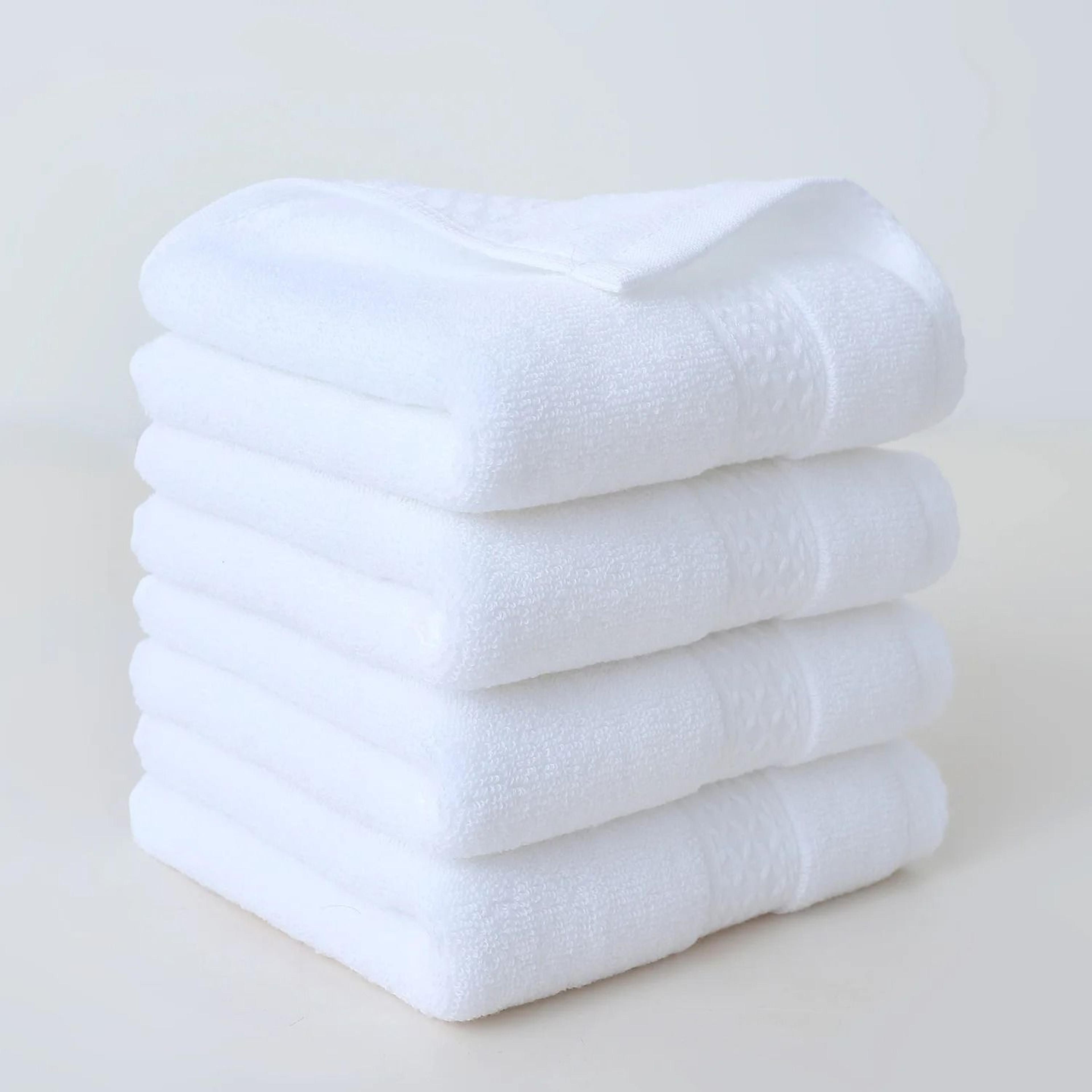 Pure Cotton Square Towels Soft Face Wash Towels Absorbent 30x30cm 4 Pack 2