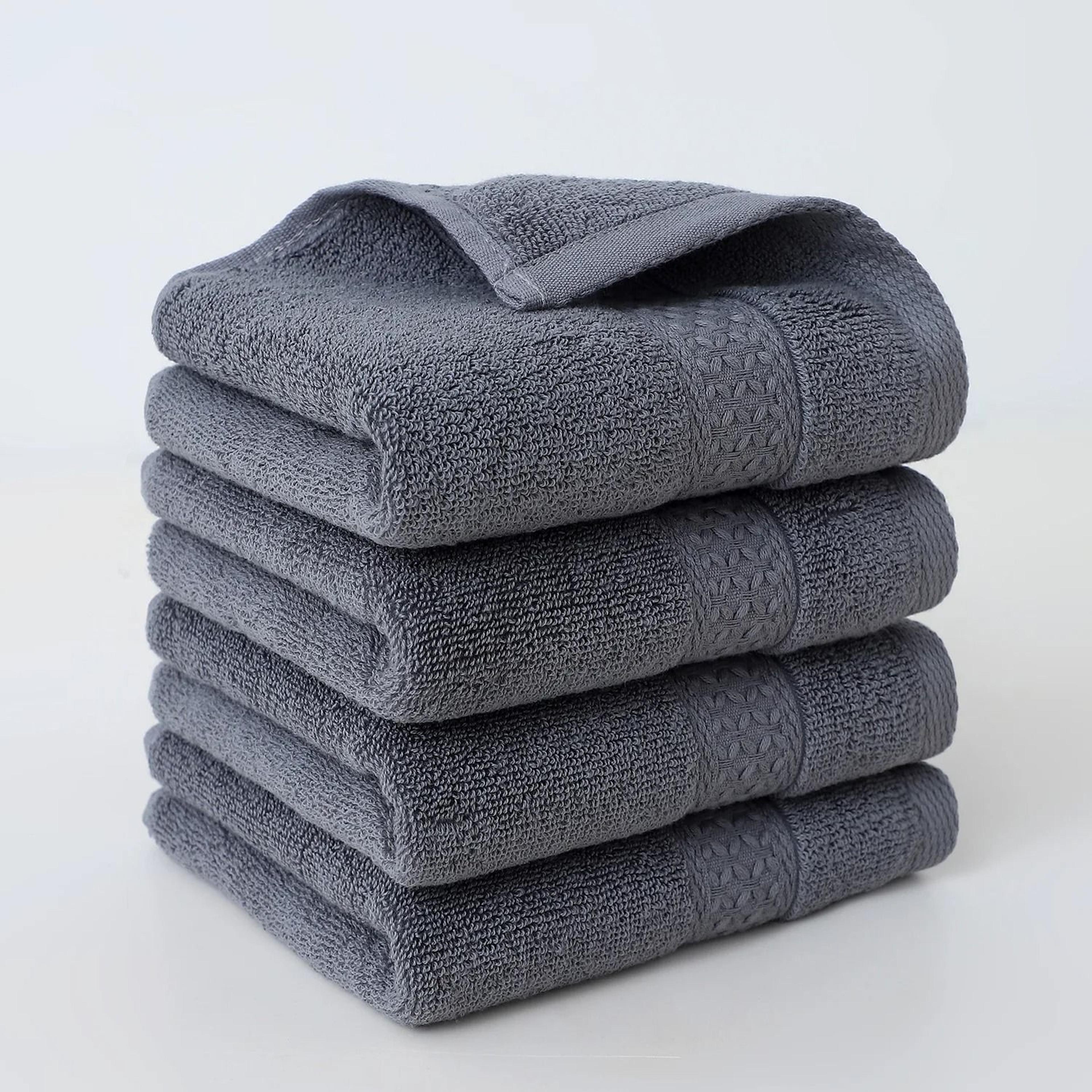 Pure Cotton Square Towels Soft Face Wash Towels Absorbent 30x30cm 4 Pack 13