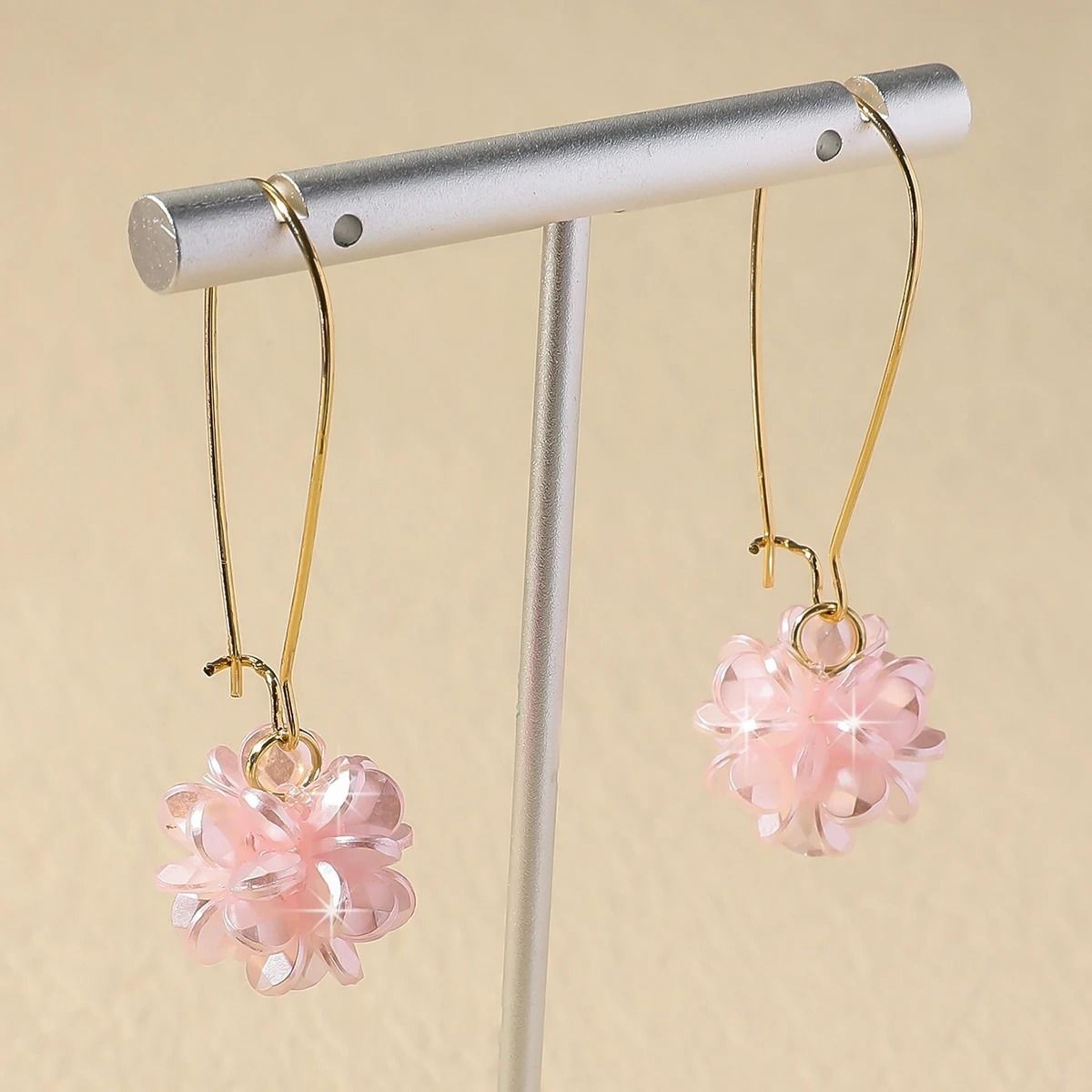 Elegant Pearl Petal Ball Earrings For Women Fashion Party And Holiday Jewelry 9