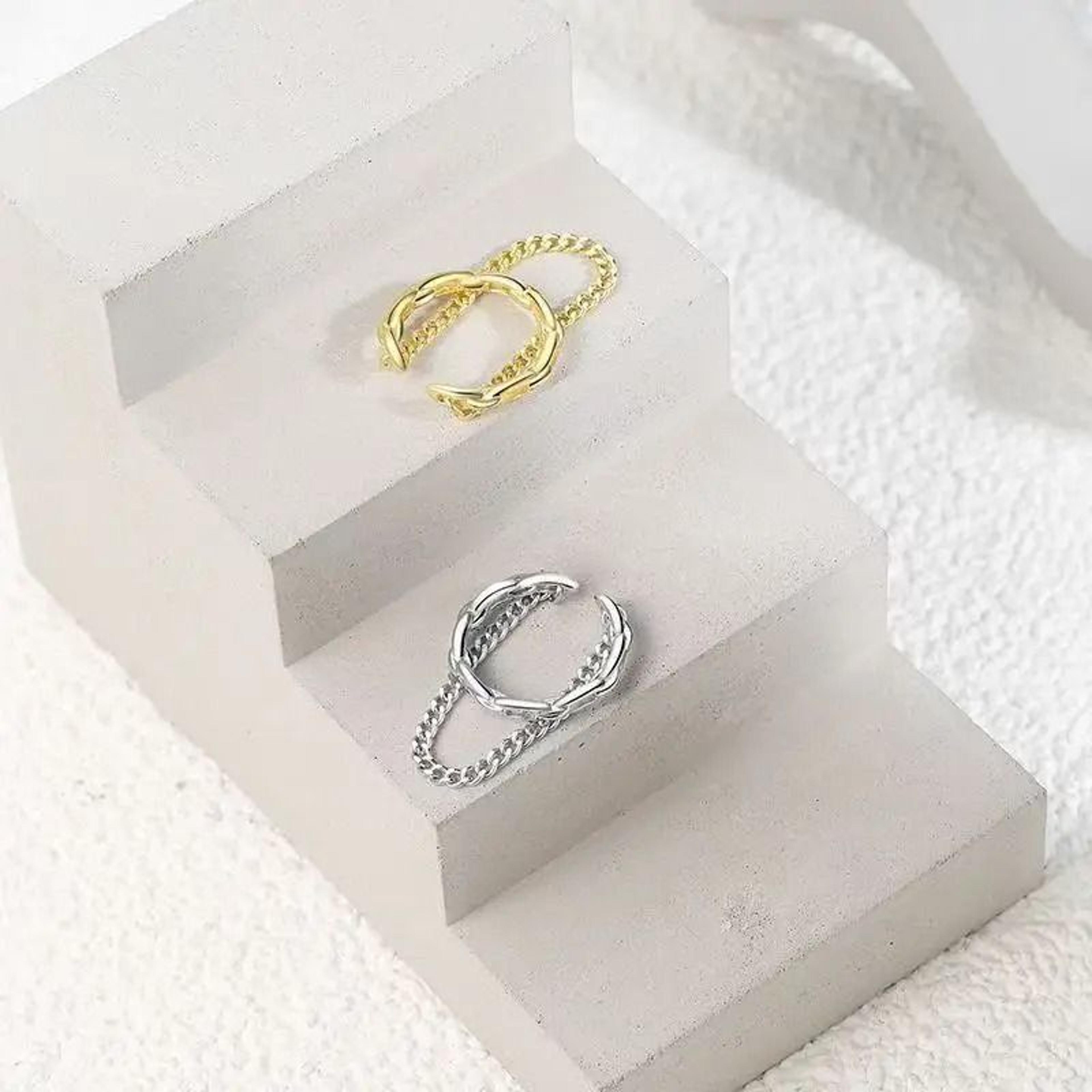 no piercing ear cuff chain earring clip minimalist fake piercing jewelry