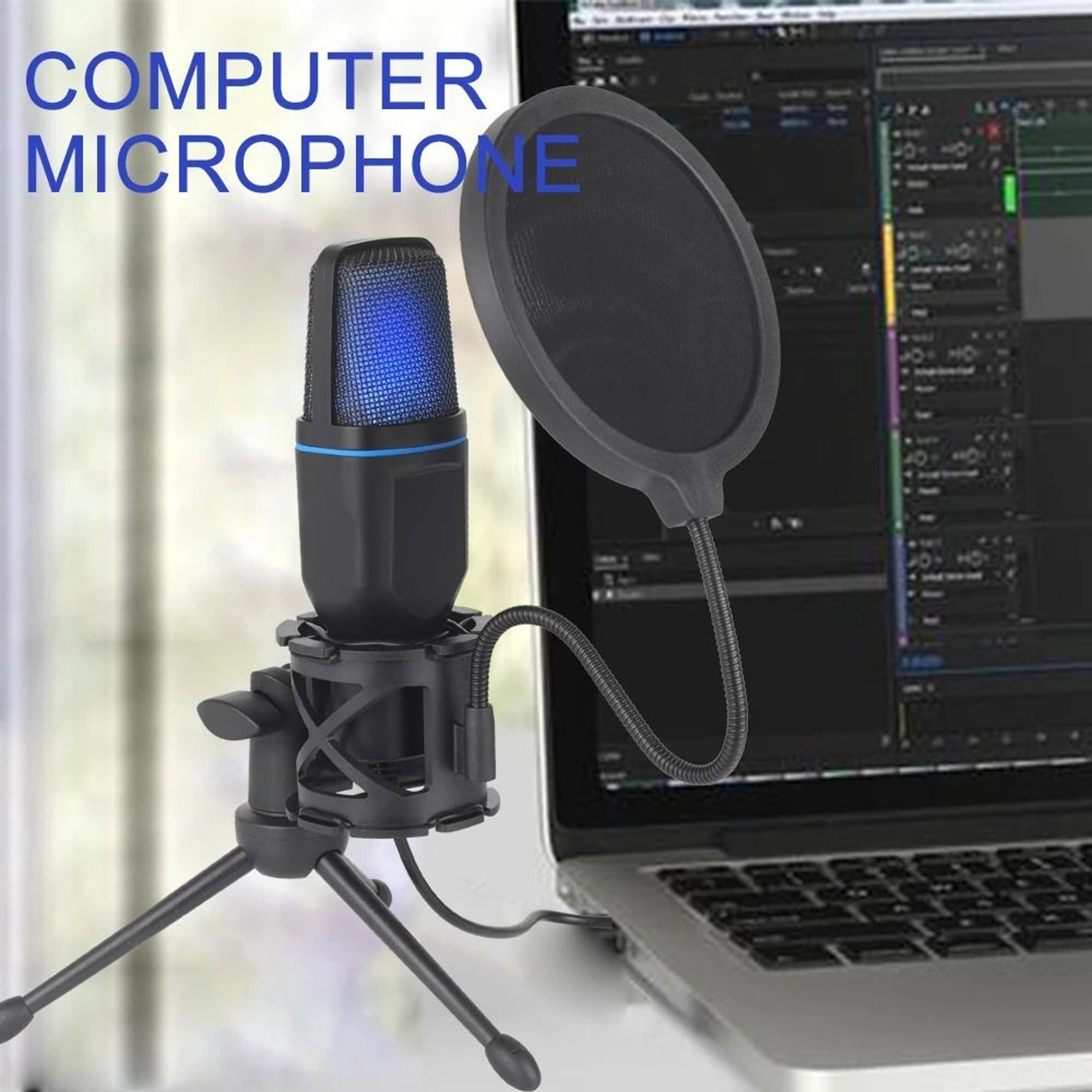 USB Condenser Microphone RGB Gaming Podcast Recording Mic For PC And Laptop 3
