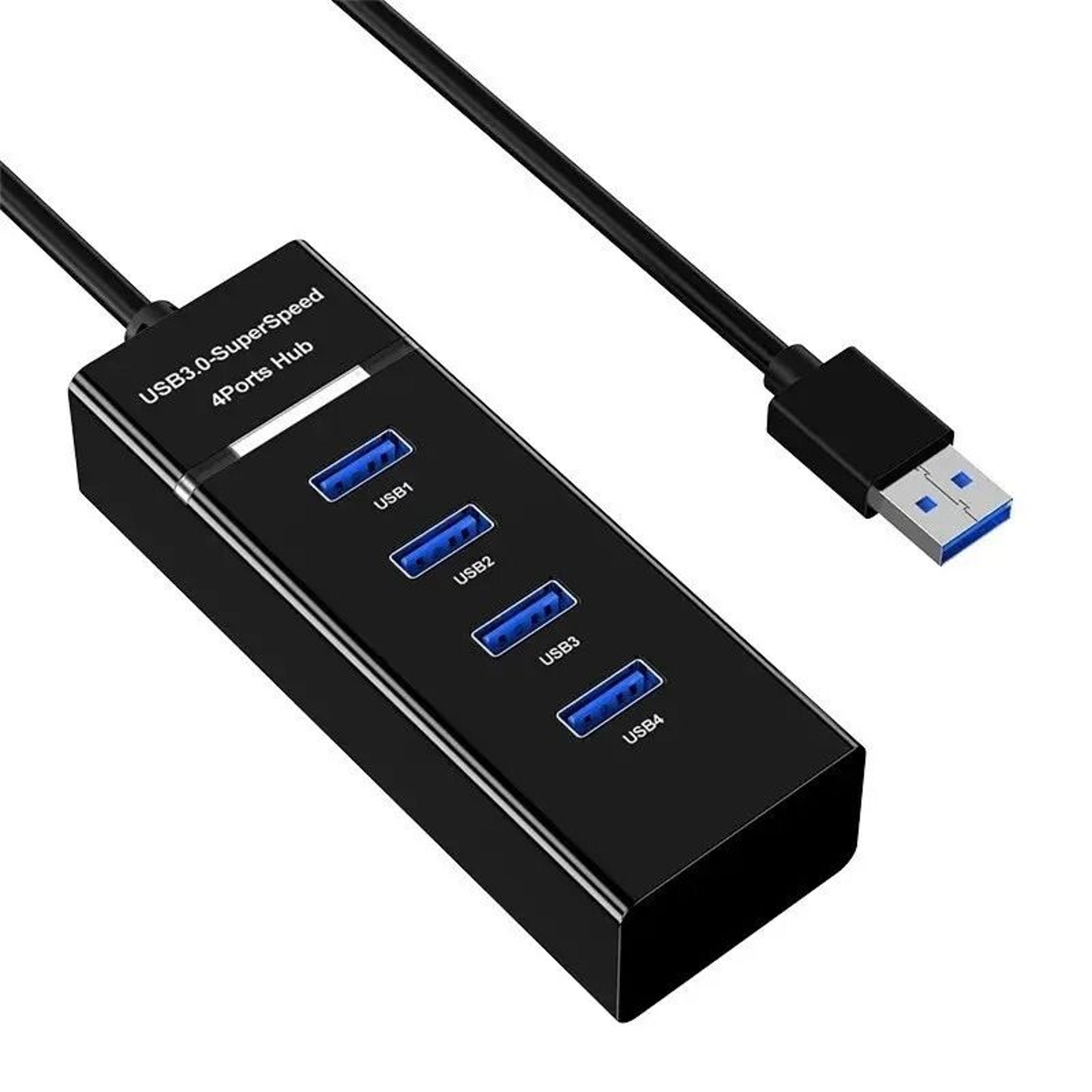 USB Hub 4 Port USB 30 Splitter Adapter Multi USB Docking Station Extender 6