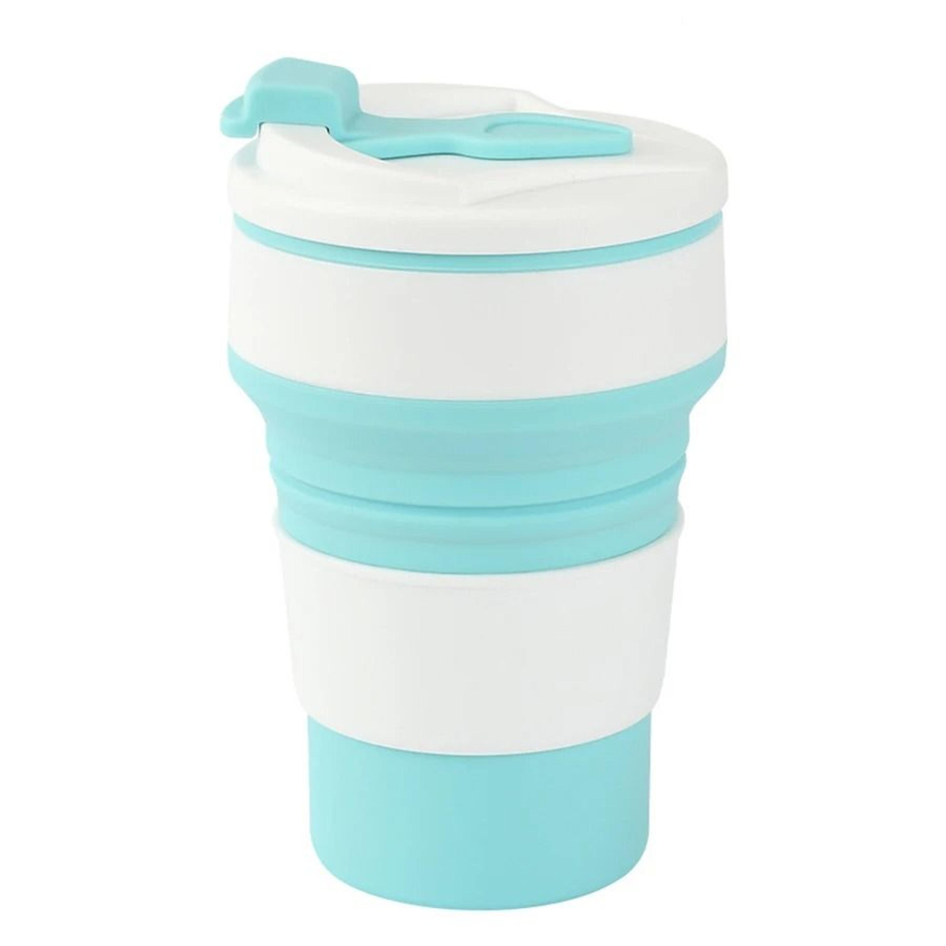 350ML Collapsible Cup Silicone Travel Cup Foldable Coffee Mug With Lid 1