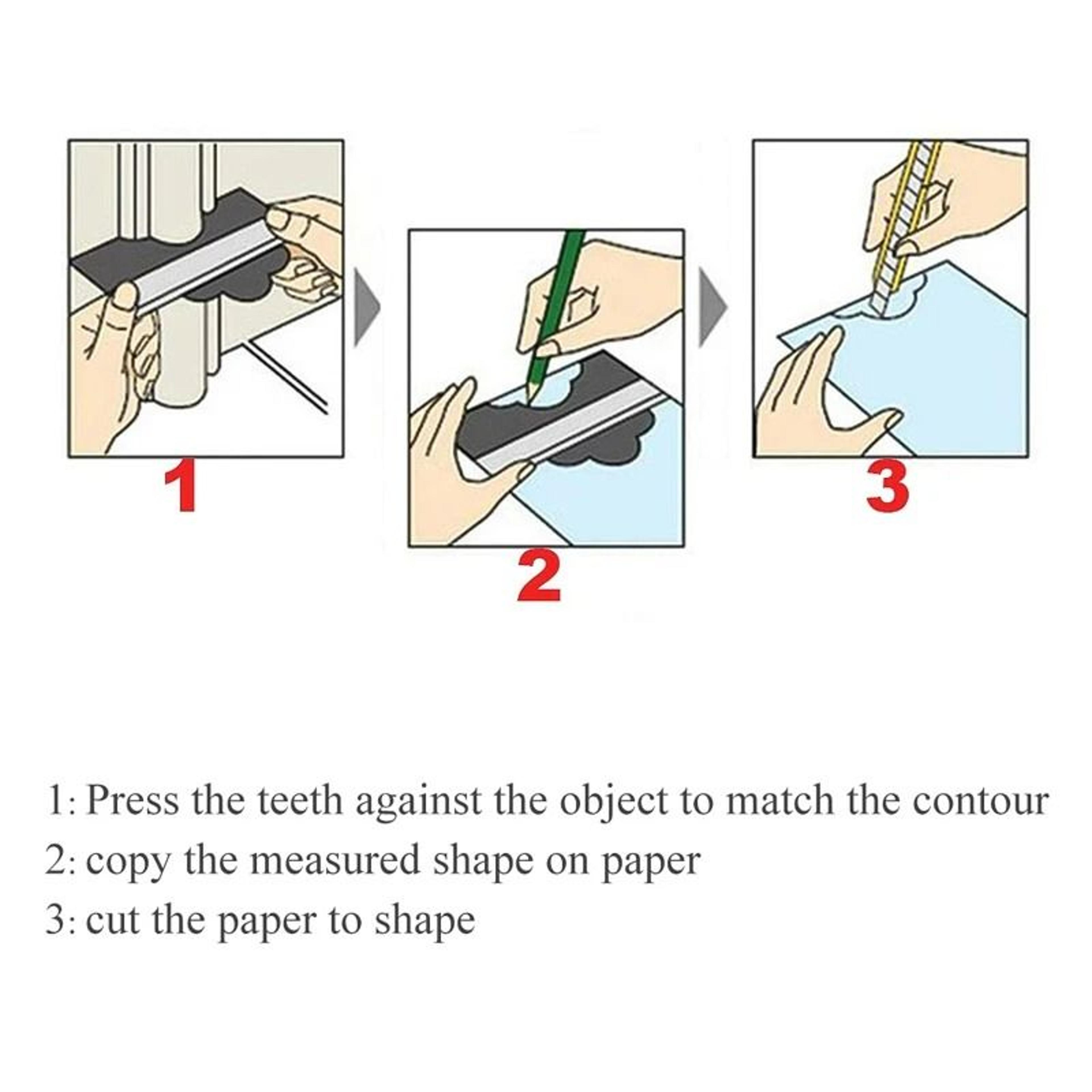 Contour Gauge Profile Gauge Tool Shape Duplicator For Woodworking And Tiling 8