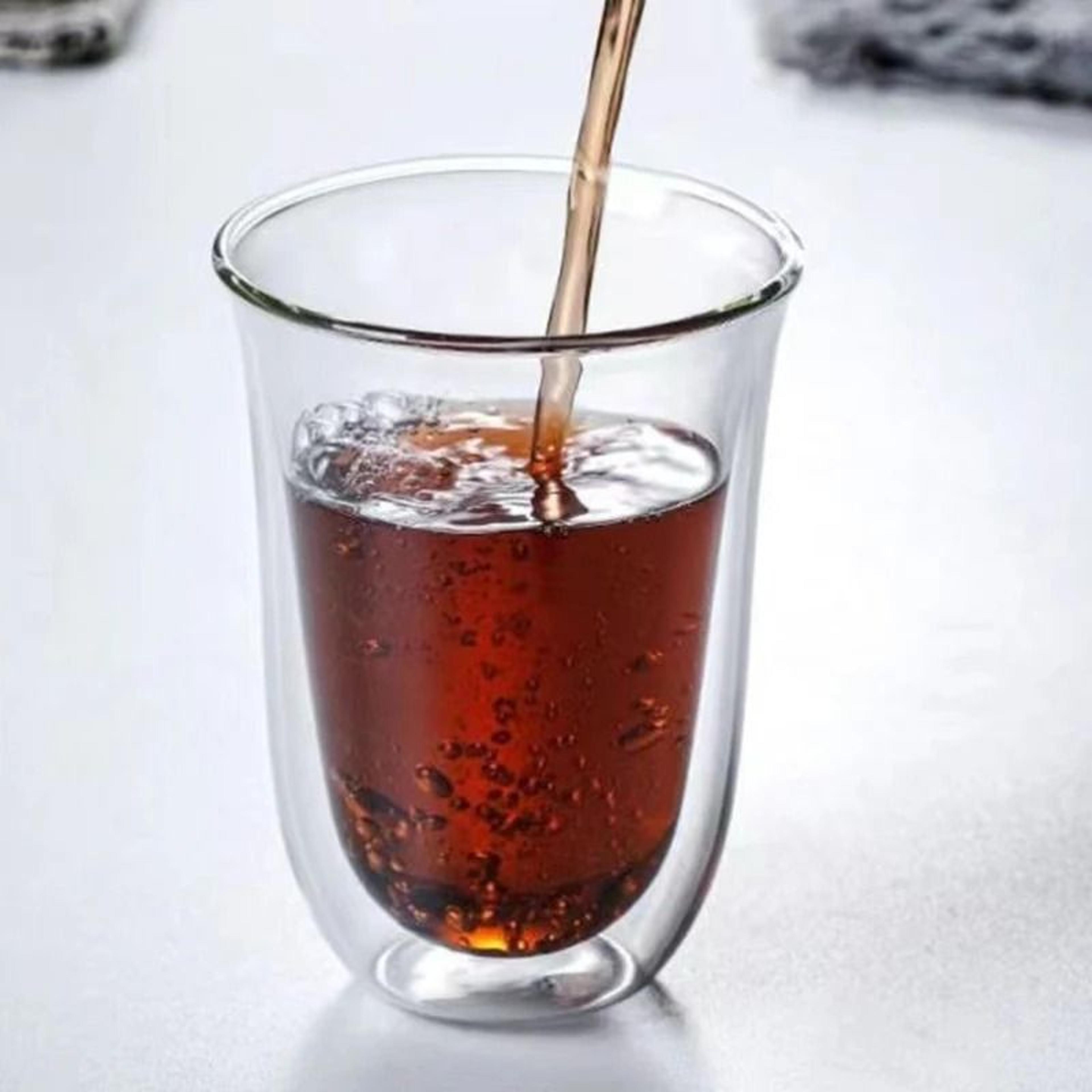 Double Wall Glass Cup Borosilicate Insulated Coffee Tea Mug Heat Resistant 5