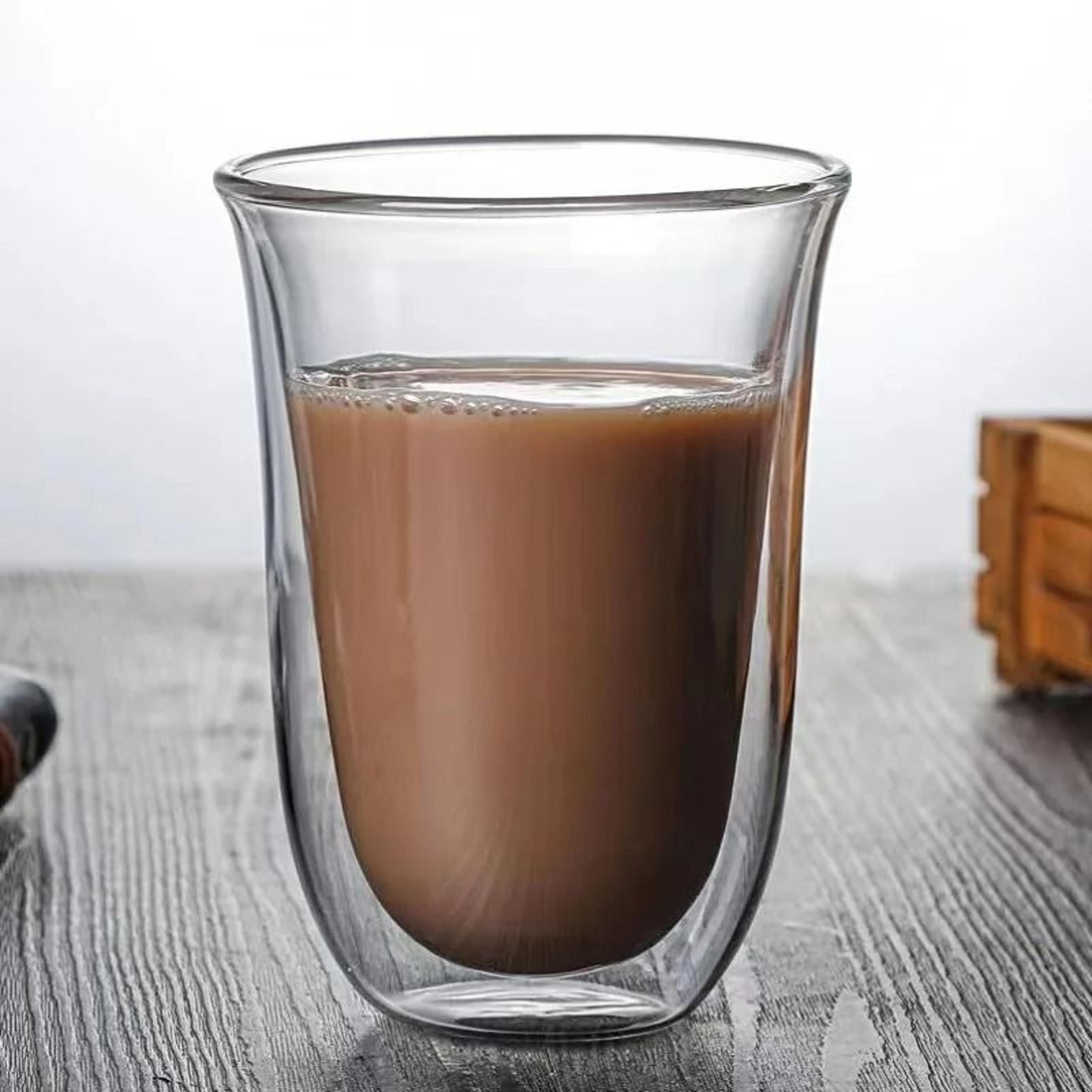 Double Wall Glass Cup Borosilicate Insulated Coffee Tea Mug Heat Resistant 8