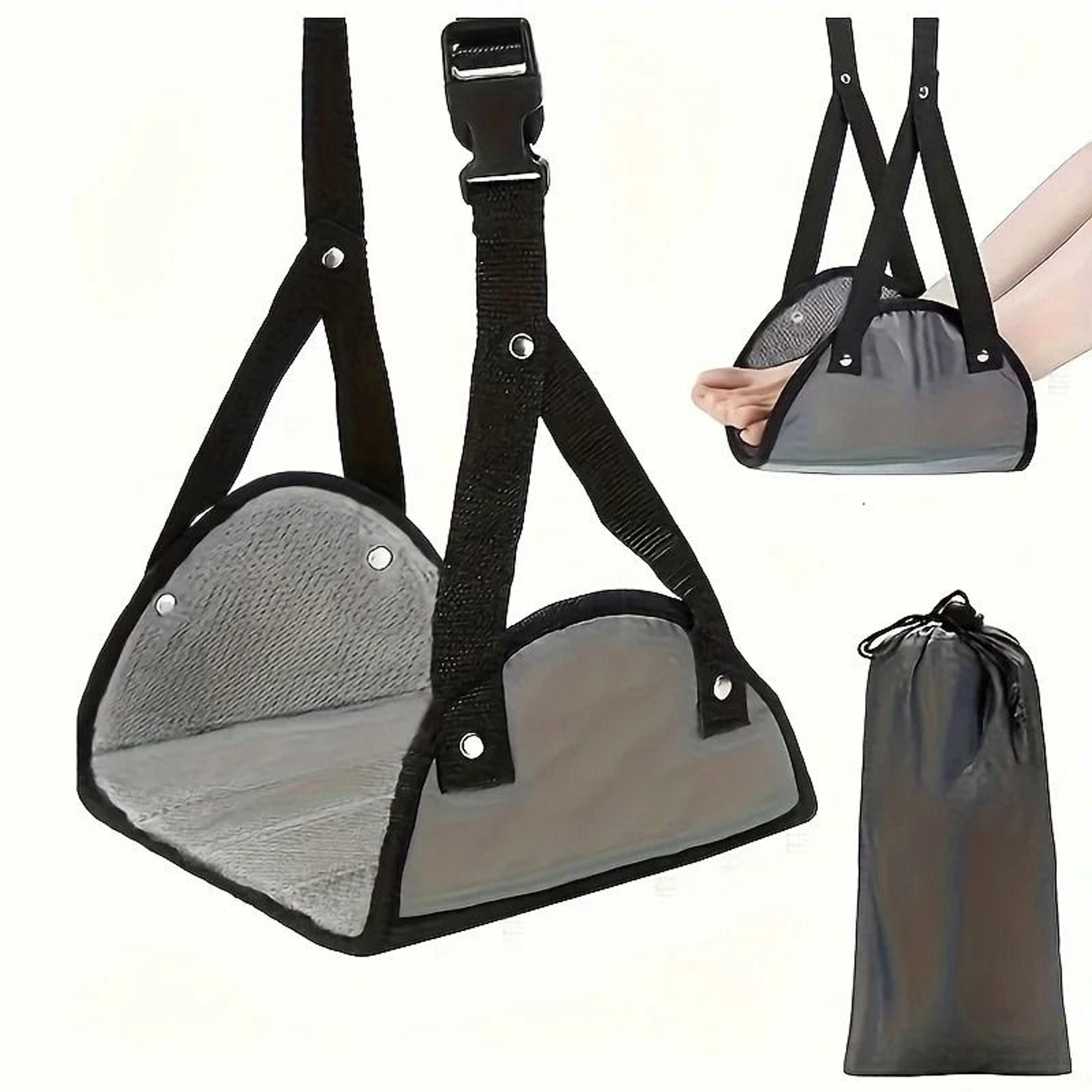 Adjustable Foot Hammock Travel Airplane Footrest Portable Leg Support Sling 3