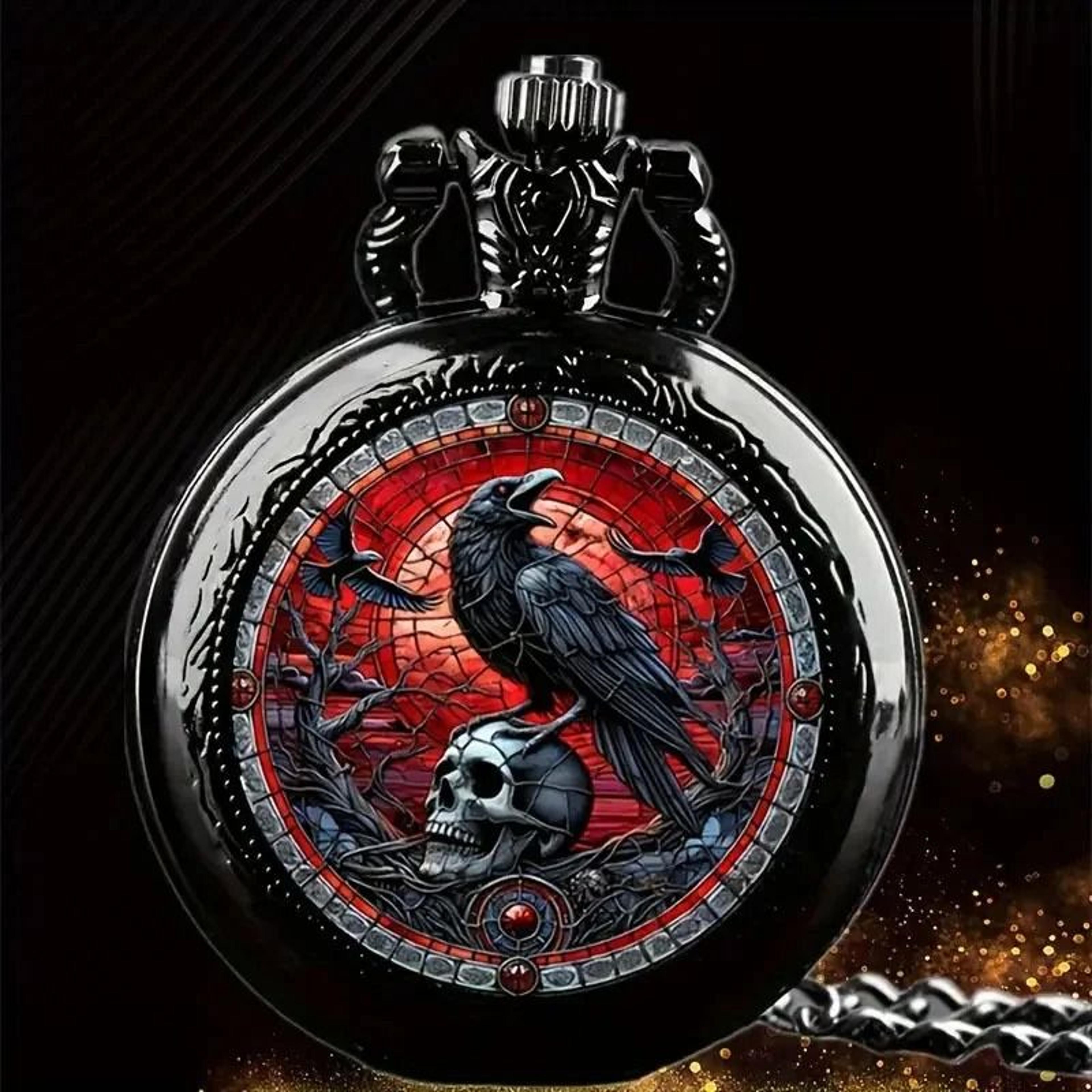 Colorful Pocket Watch Retro Quartz Flip Necklace Vintage Style Pendant Watch 2