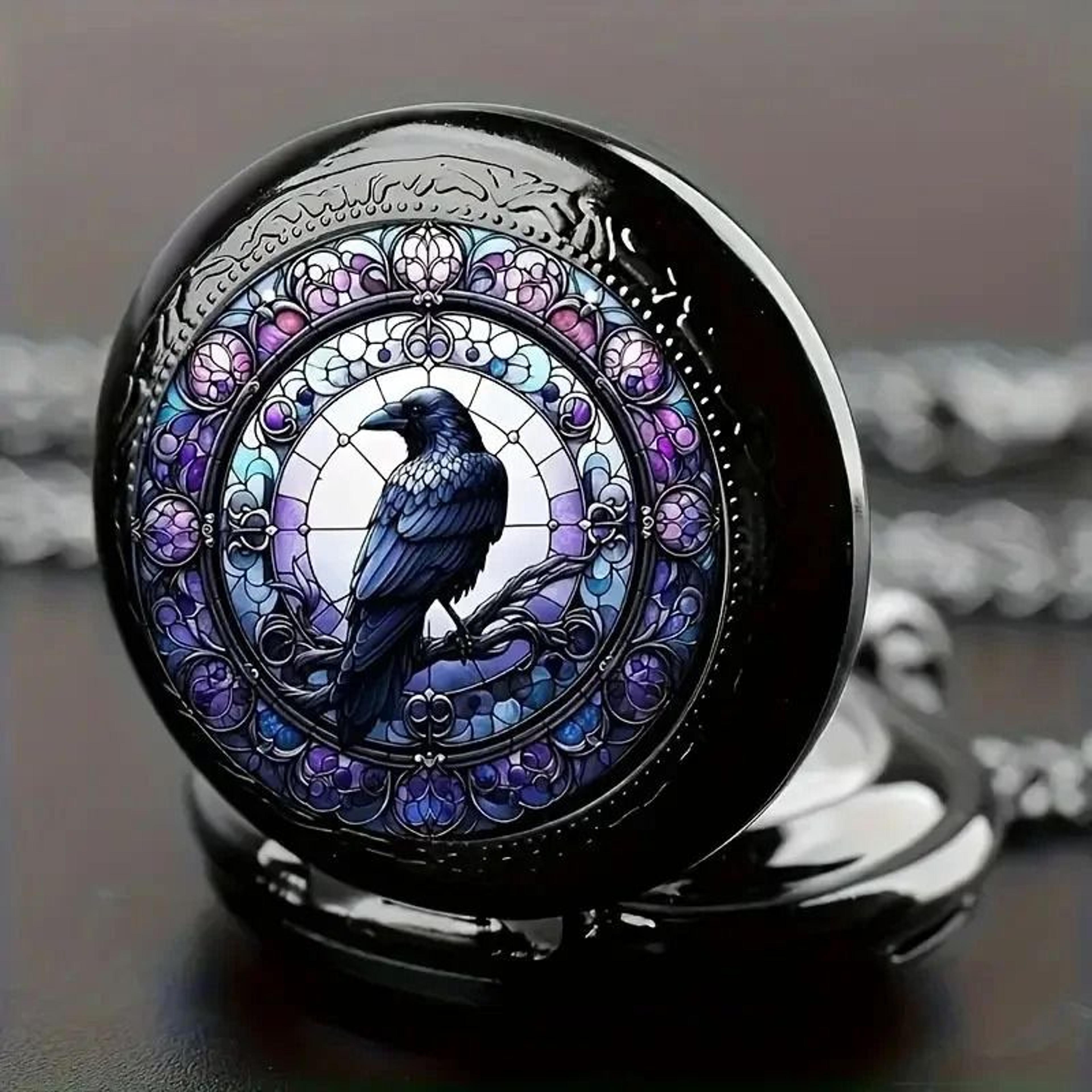 Colorful Pocket Watch Retro Quartz Flip Necklace Vintage Style Pendant Watch 3