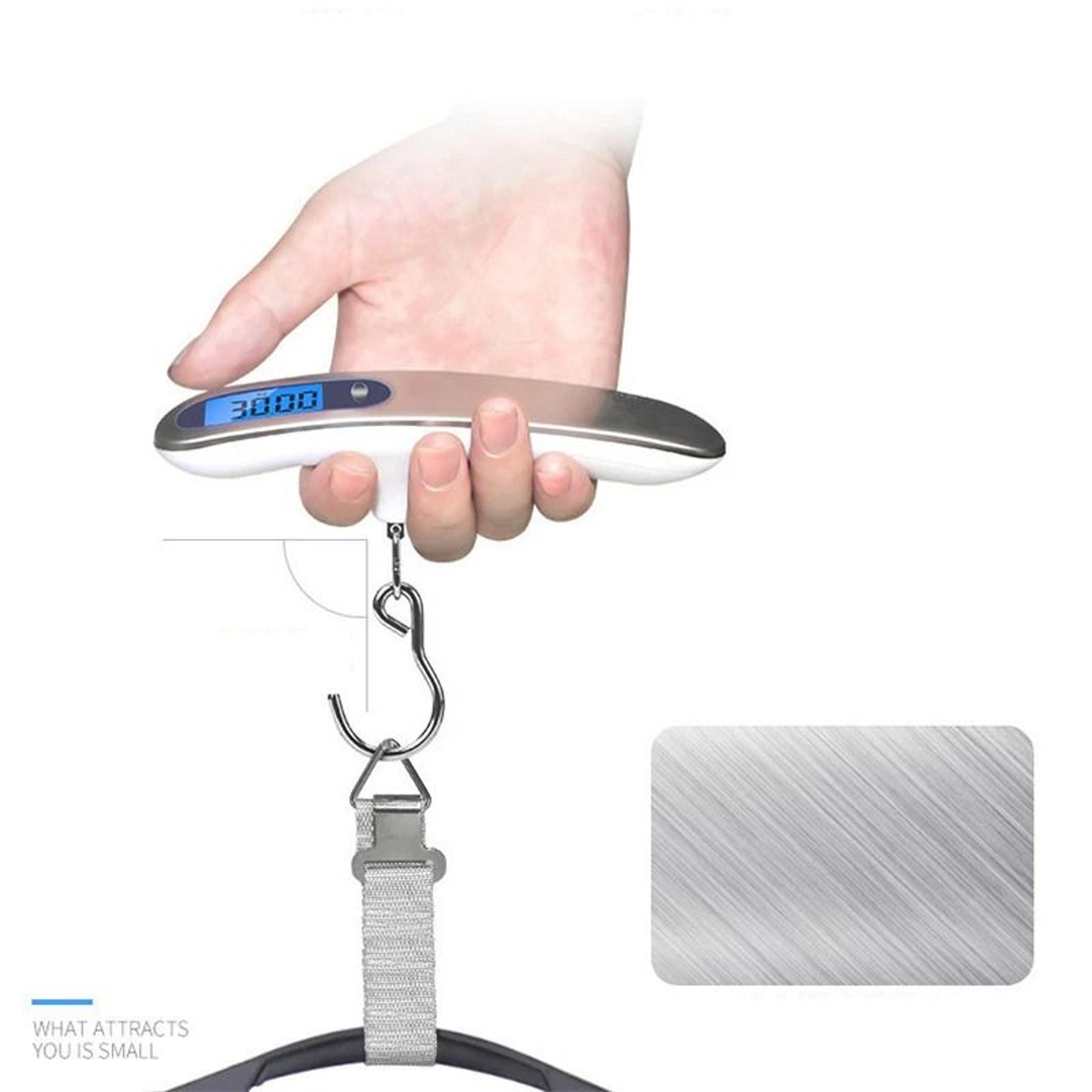 portable digital luggage scale 50kg hanging travel baggage fishing scale