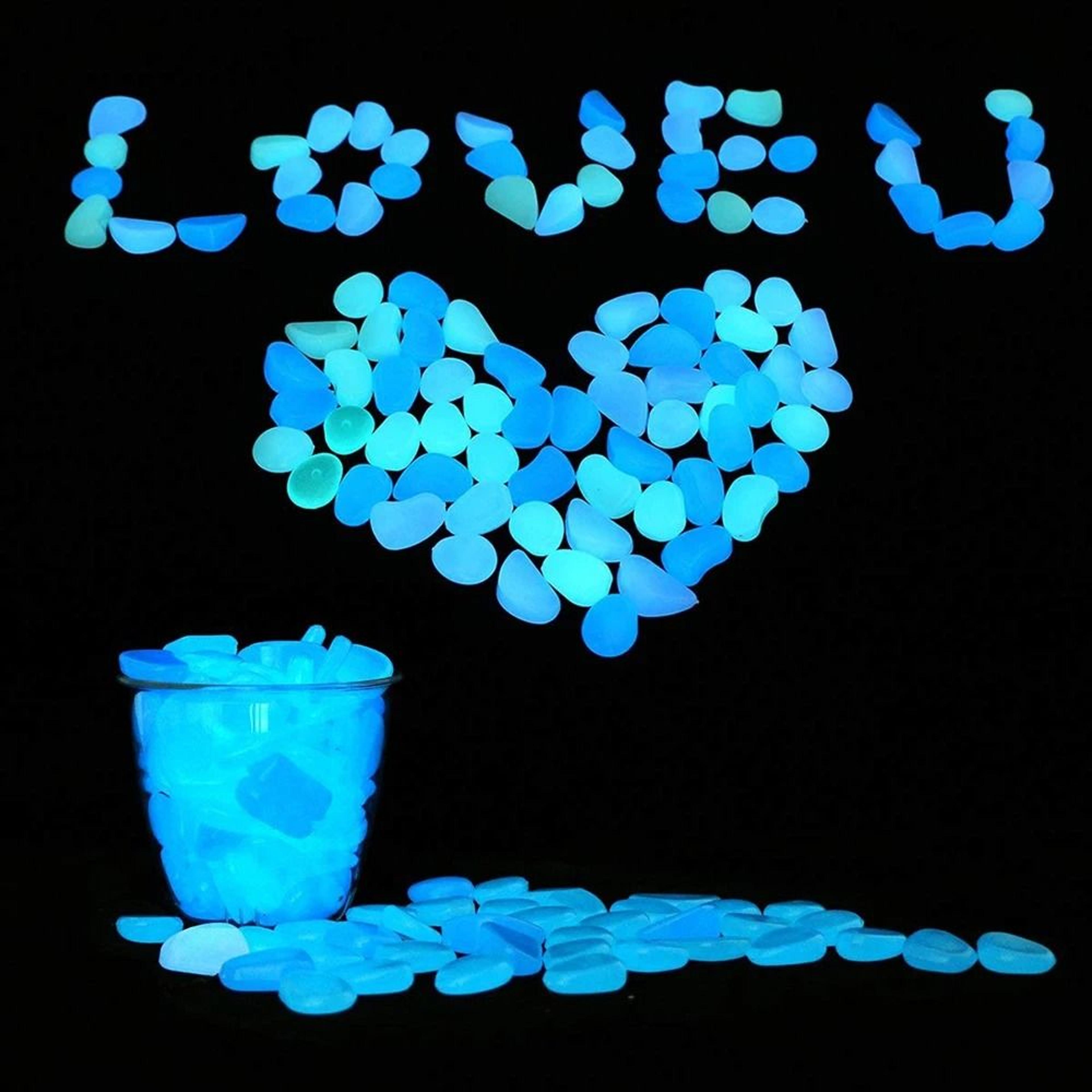 Glow In The Dark Pebbles 500pcs Luminous Garden Decorative Stones 10