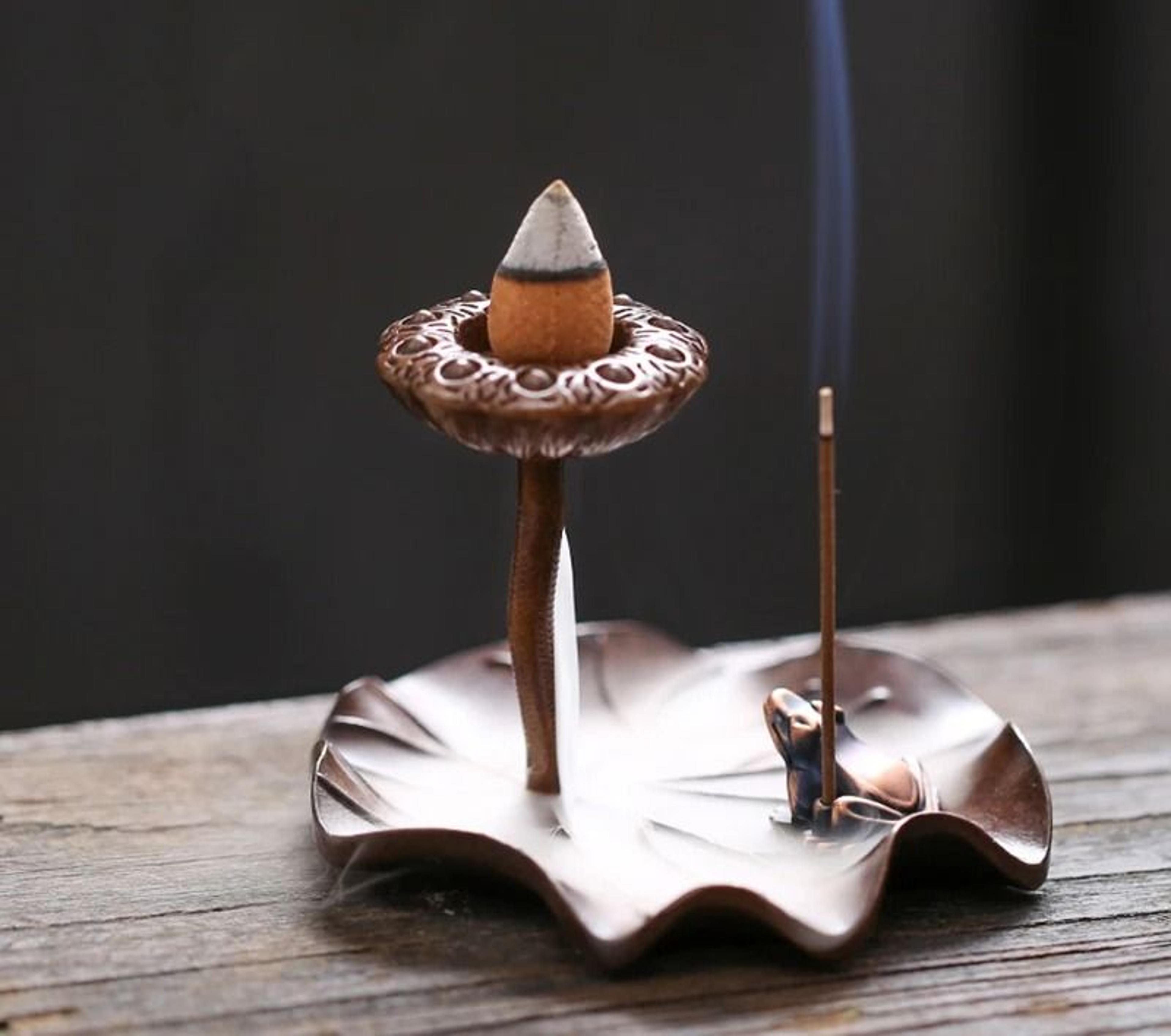 Natural Rose Backflow Incense Cones For Waterfall Burner Aromatherapy 16