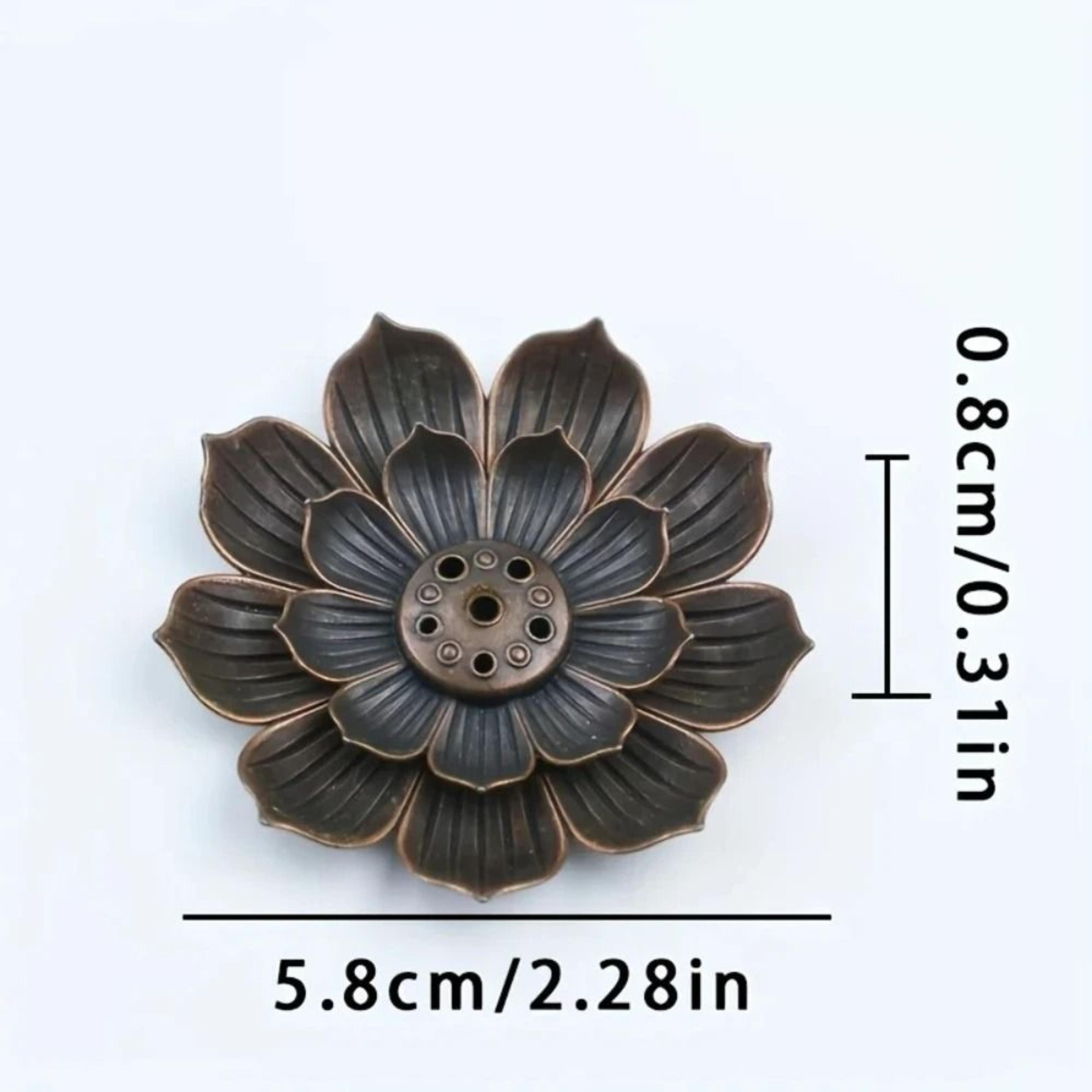 Lotus Alloy Incense Burner Stick And Coil Holder For Meditation Decor 1