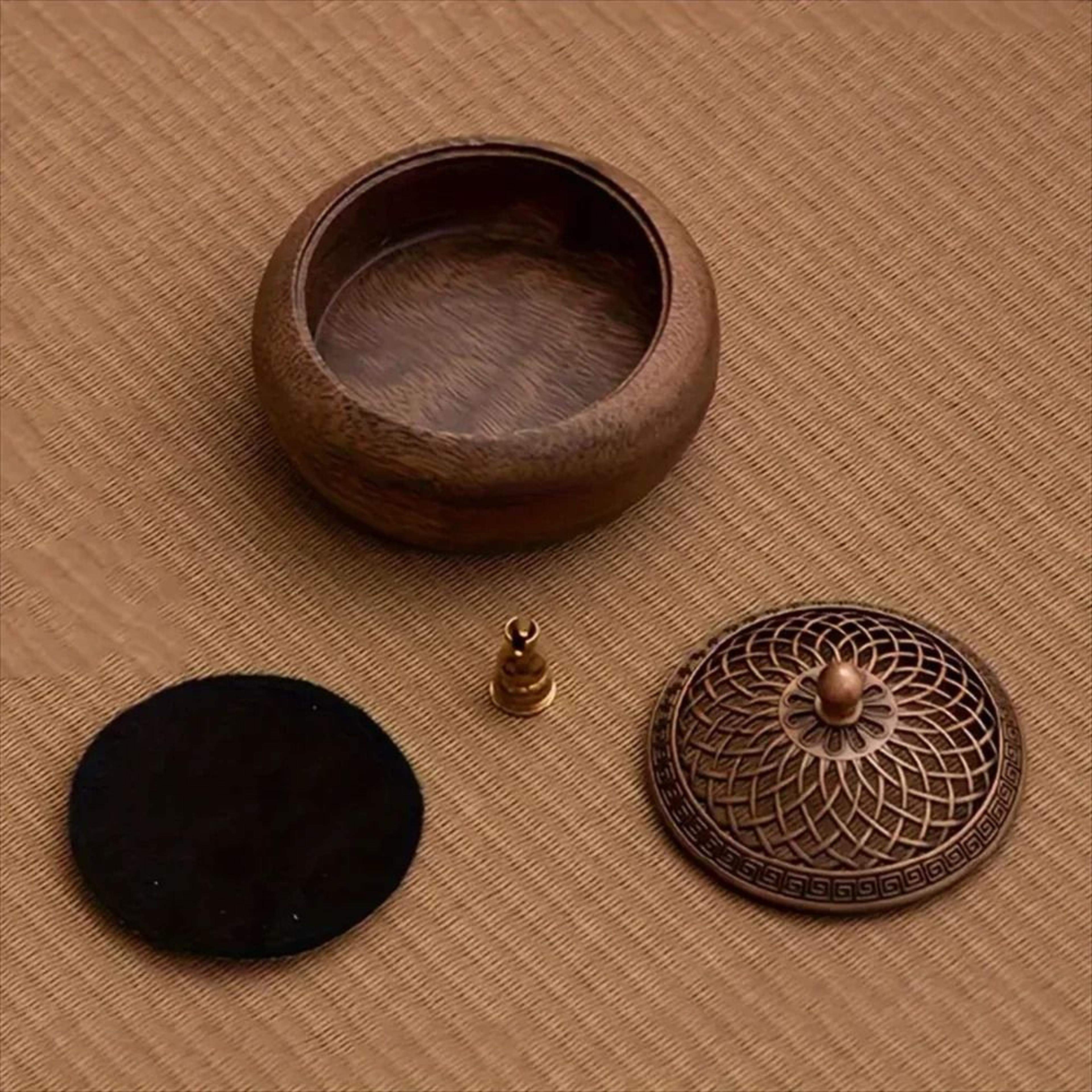 Walnut Wood Zen Incense Burner For Tea Ceremony And Meditation Decor 6