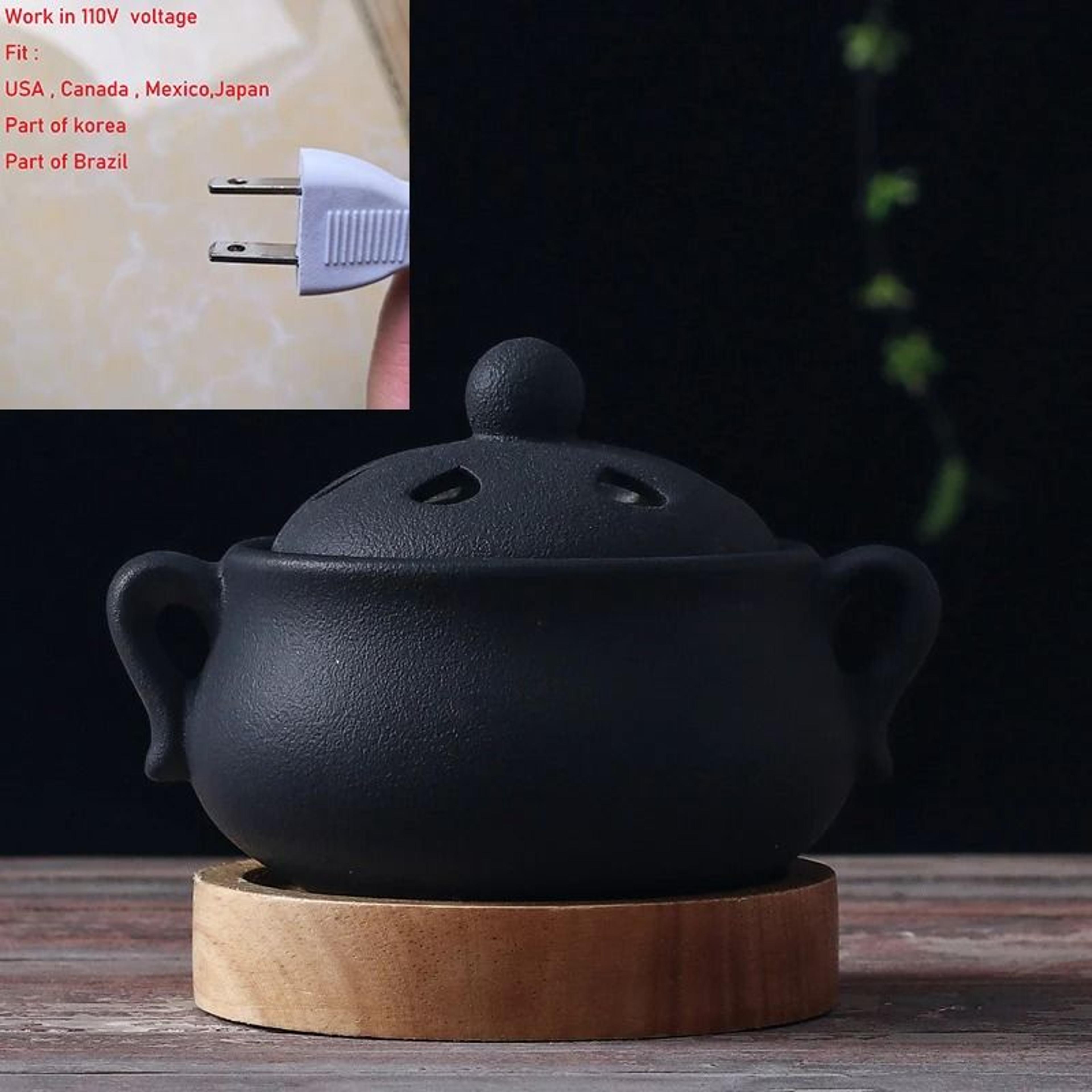 Ceramic Electric Incense Burner Plug In Timed Essential Oil Aroma Lamp 1