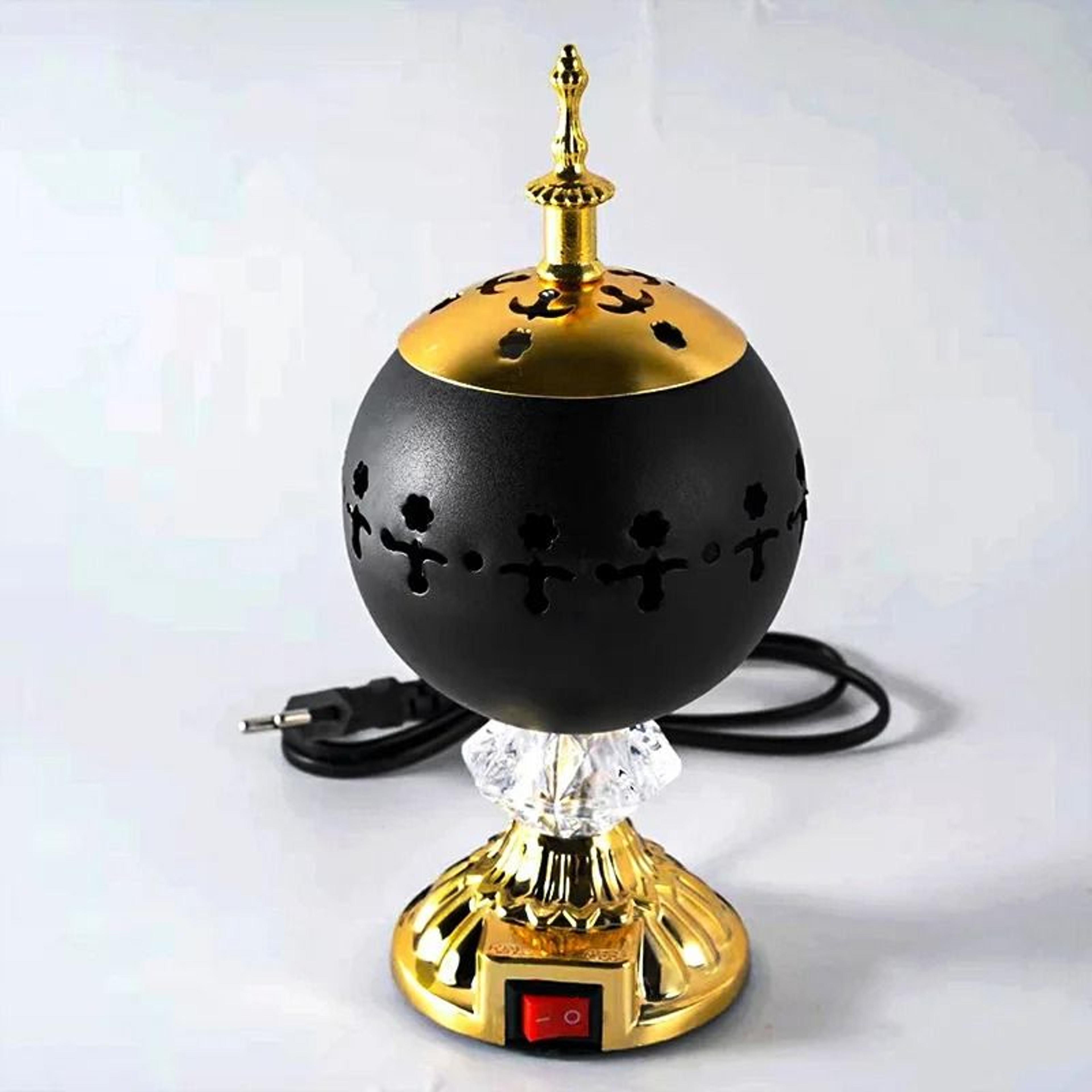 Plug In Electric Bakhoor Burner Metal Arabian Home Aroma Incense Censer 3