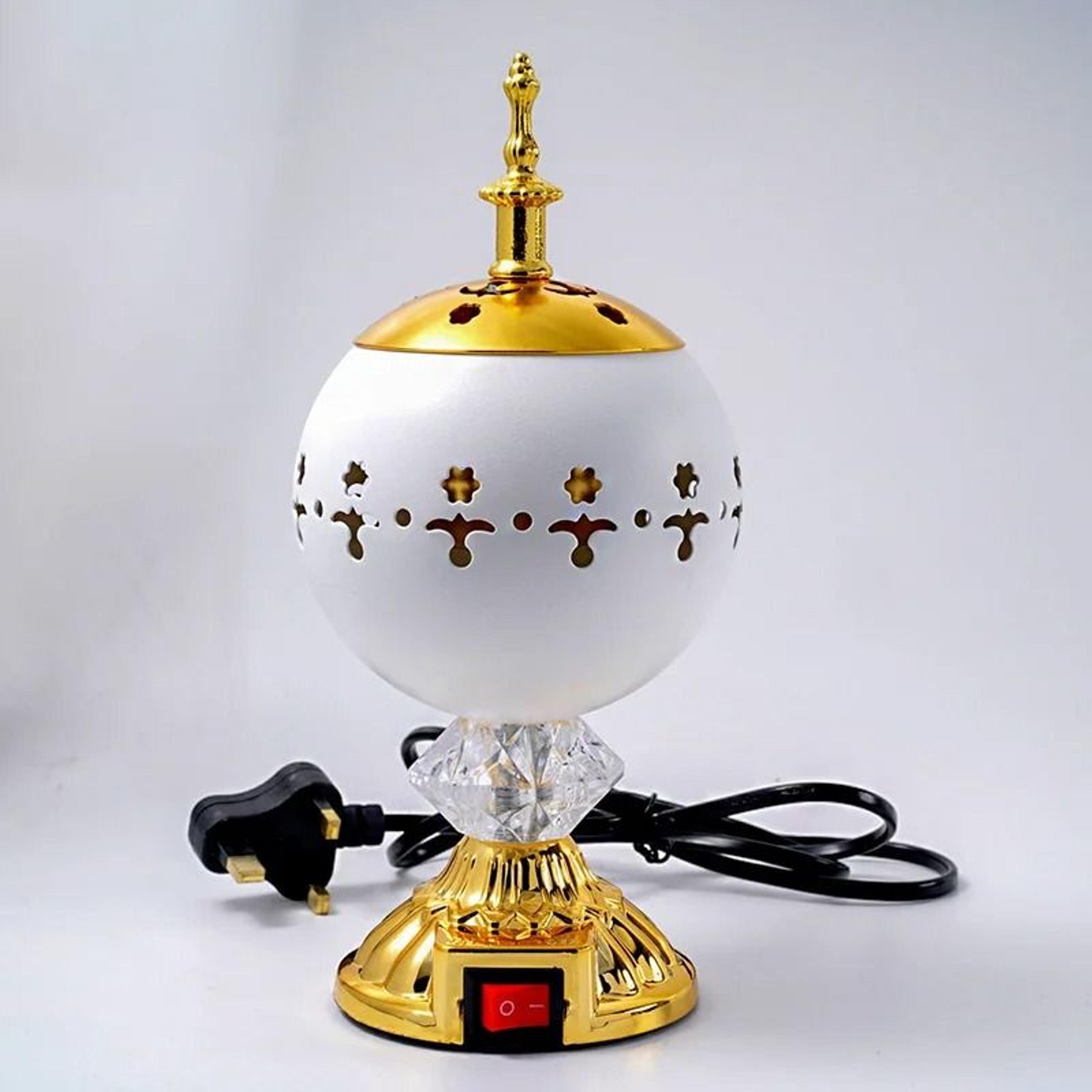 Plug In Electric Bakhoor Burner Metal Arabian Home Aroma Incense Censer 7
