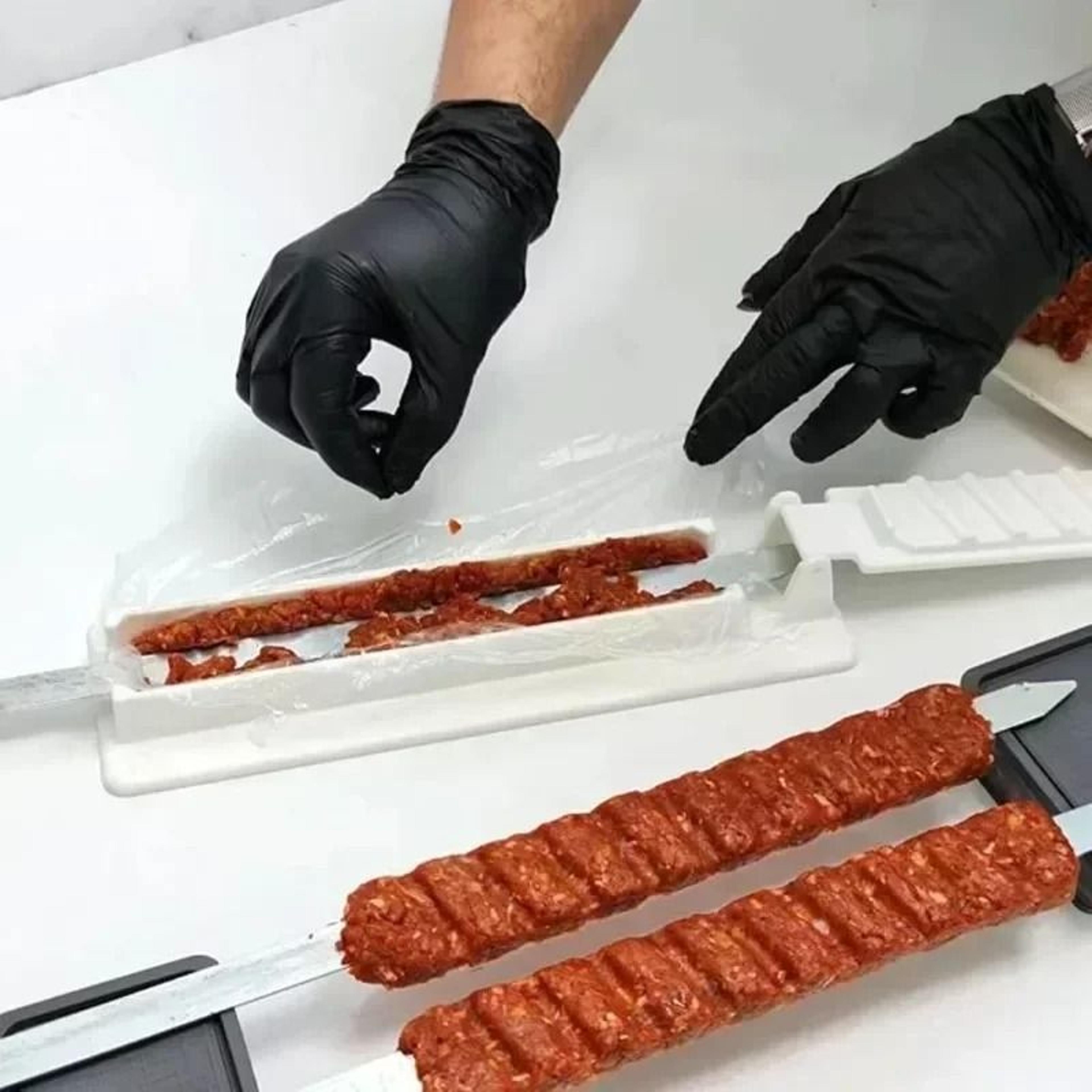 Manual Kebab Maker Mold BBQ Meat Skewer Press Tool For Easy Cooking 3