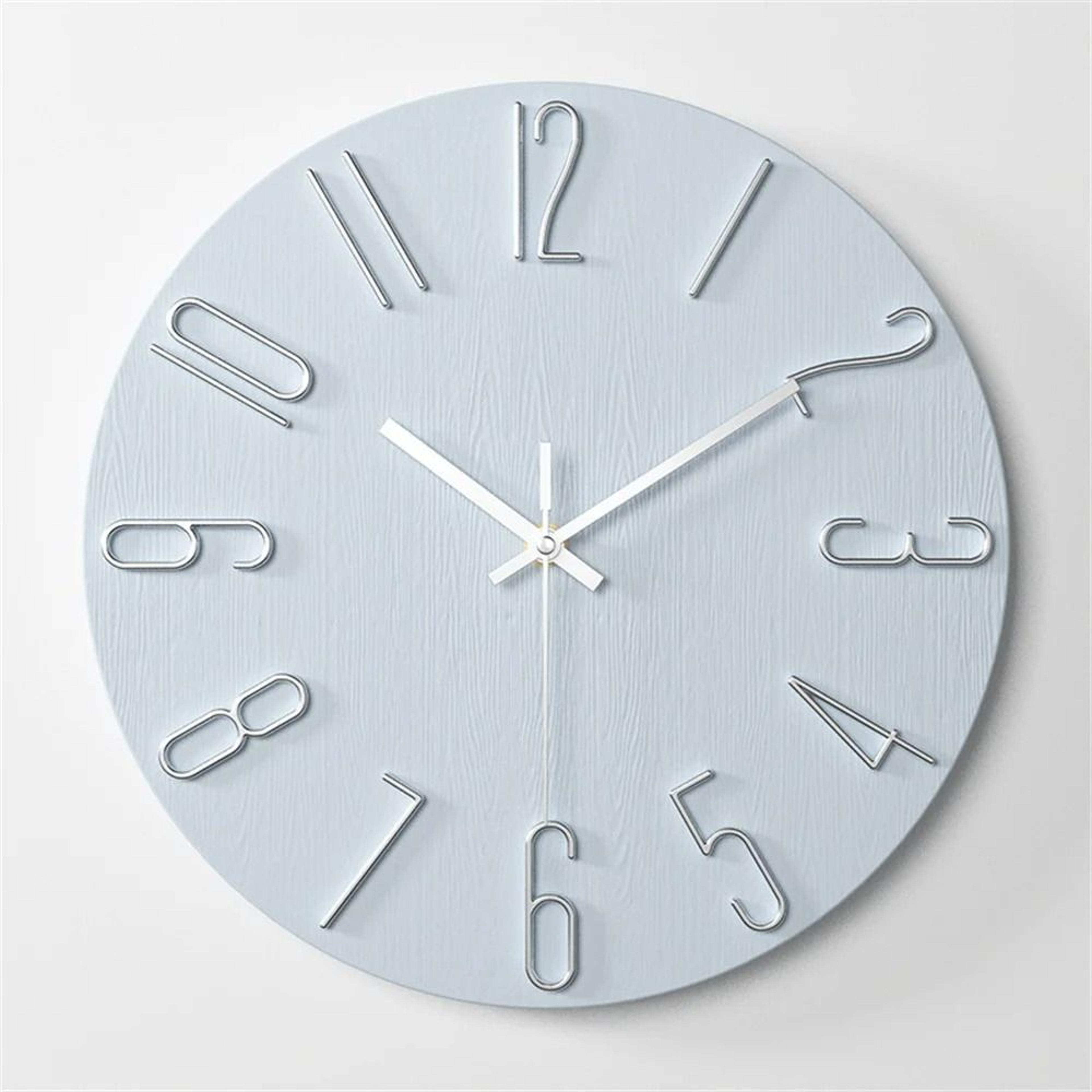 12 Inch Analog Wall Clock Battery Powered Silent Classic Design 8