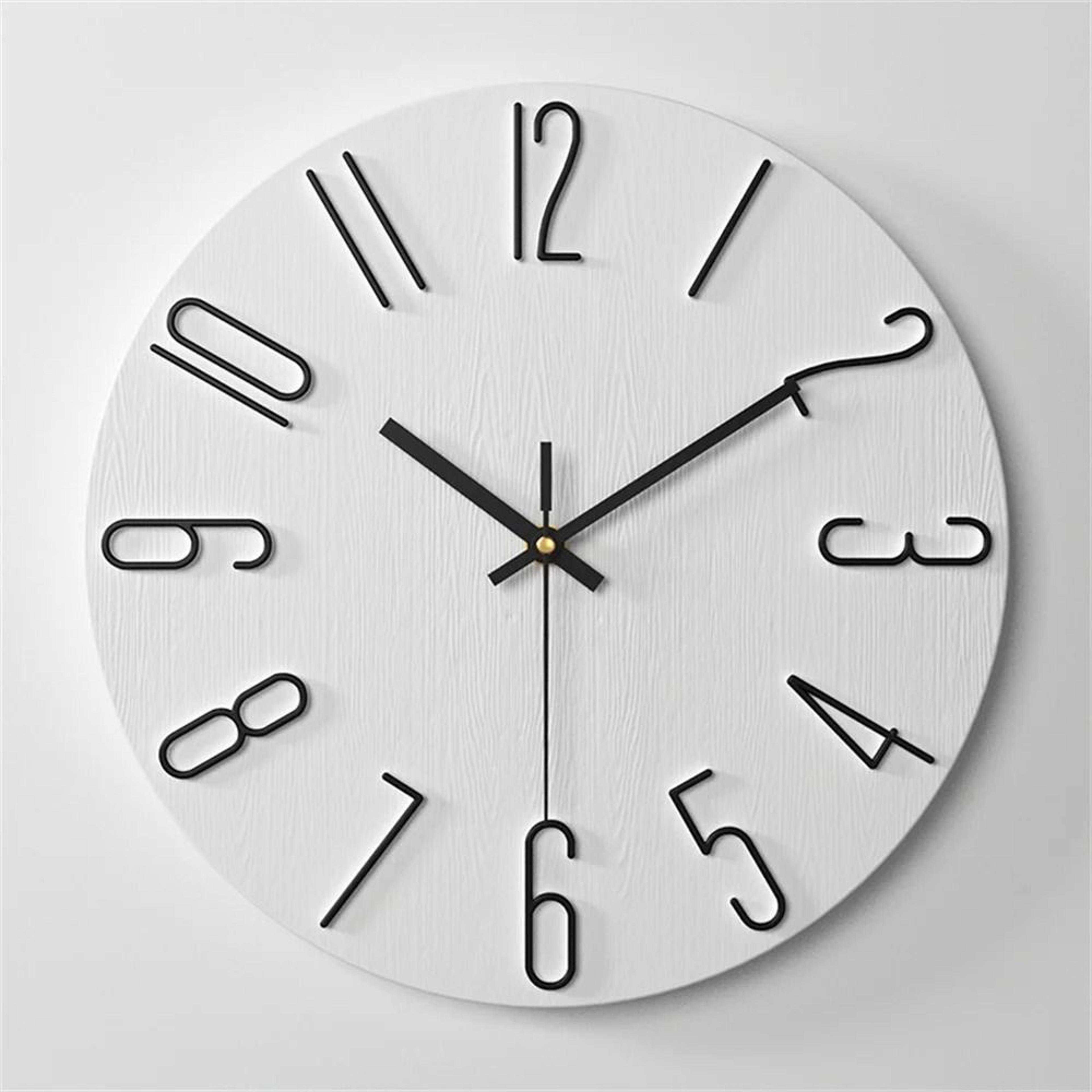 12 Inch Analog Wall Clock Battery Powered Silent Classic Design 2