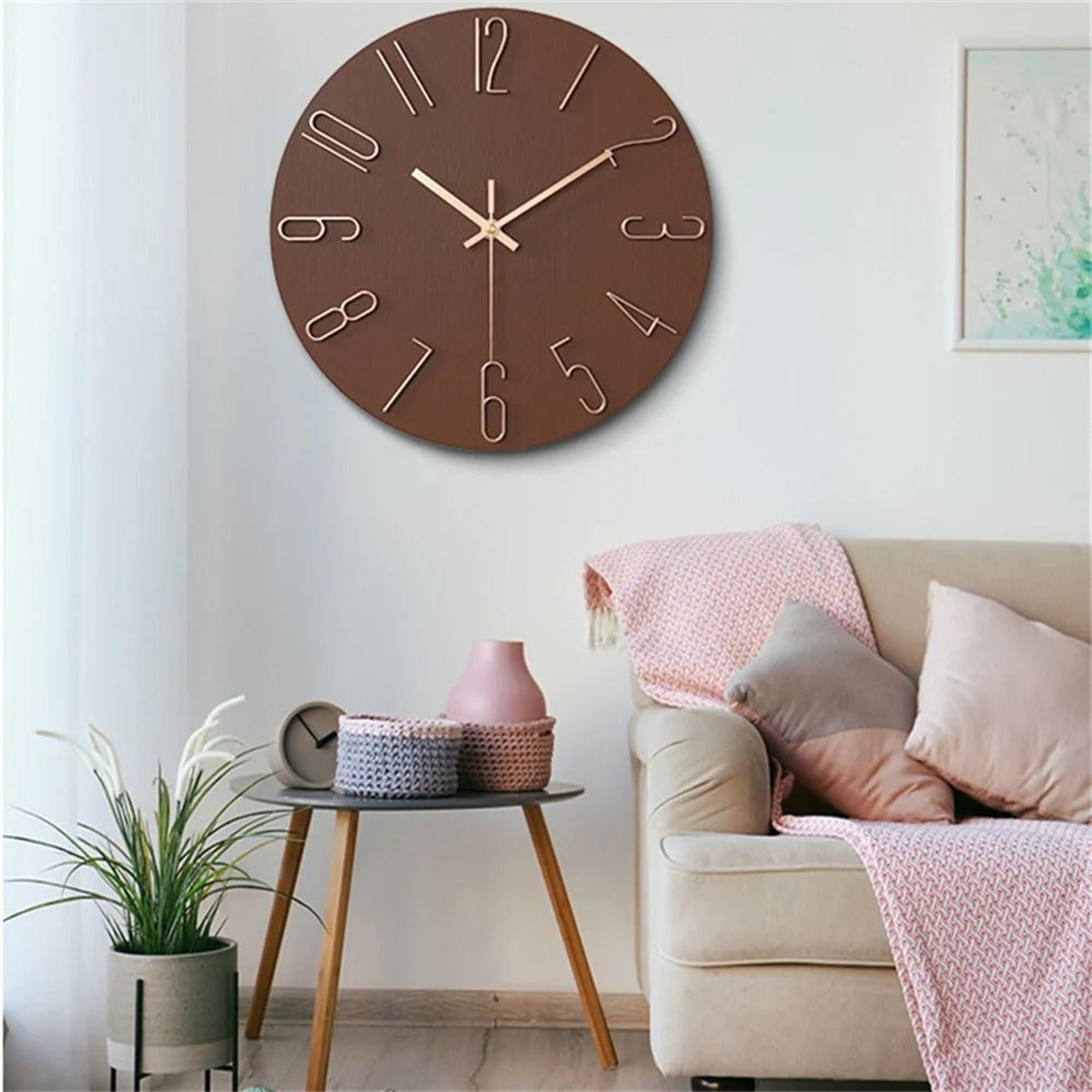 12 Inch Analog Wall Clock Battery Powered Silent Classic Design 12