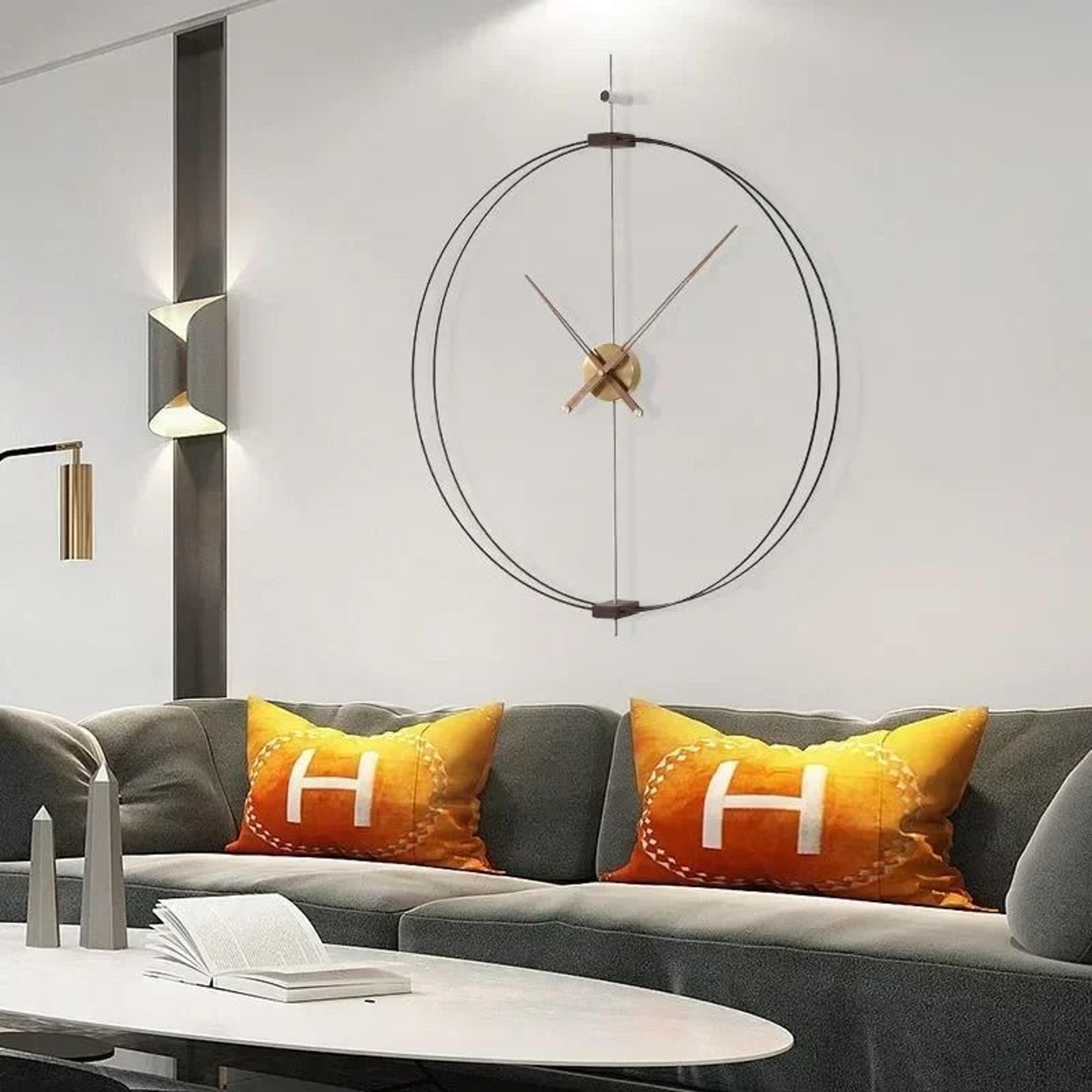 Minimalist Solid Wood Wall Clock Luxury Silent Modern Home Decor 0