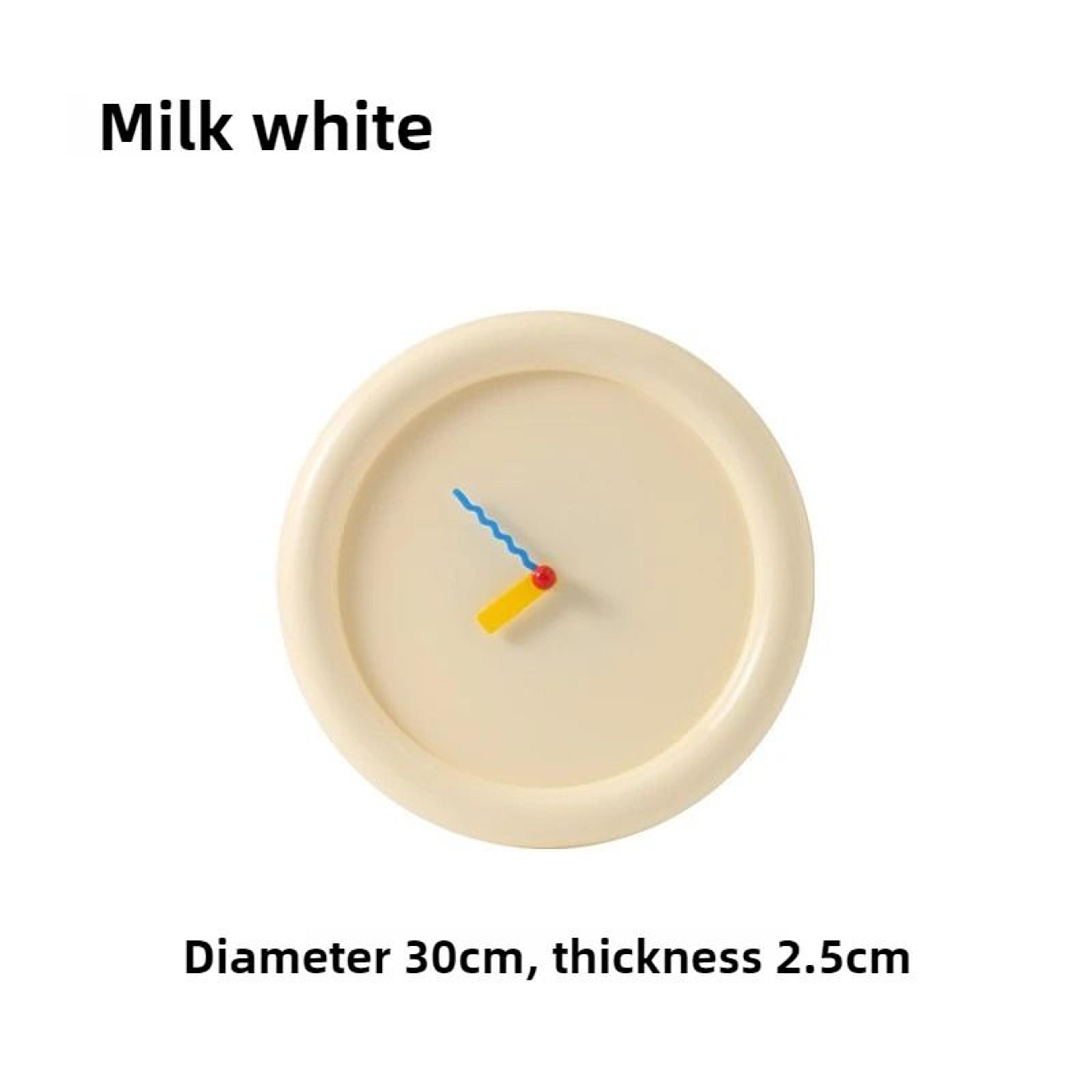 Cream Style Wall Clock With Stand Silent Minimalist Desktop And Wall Decor 1
