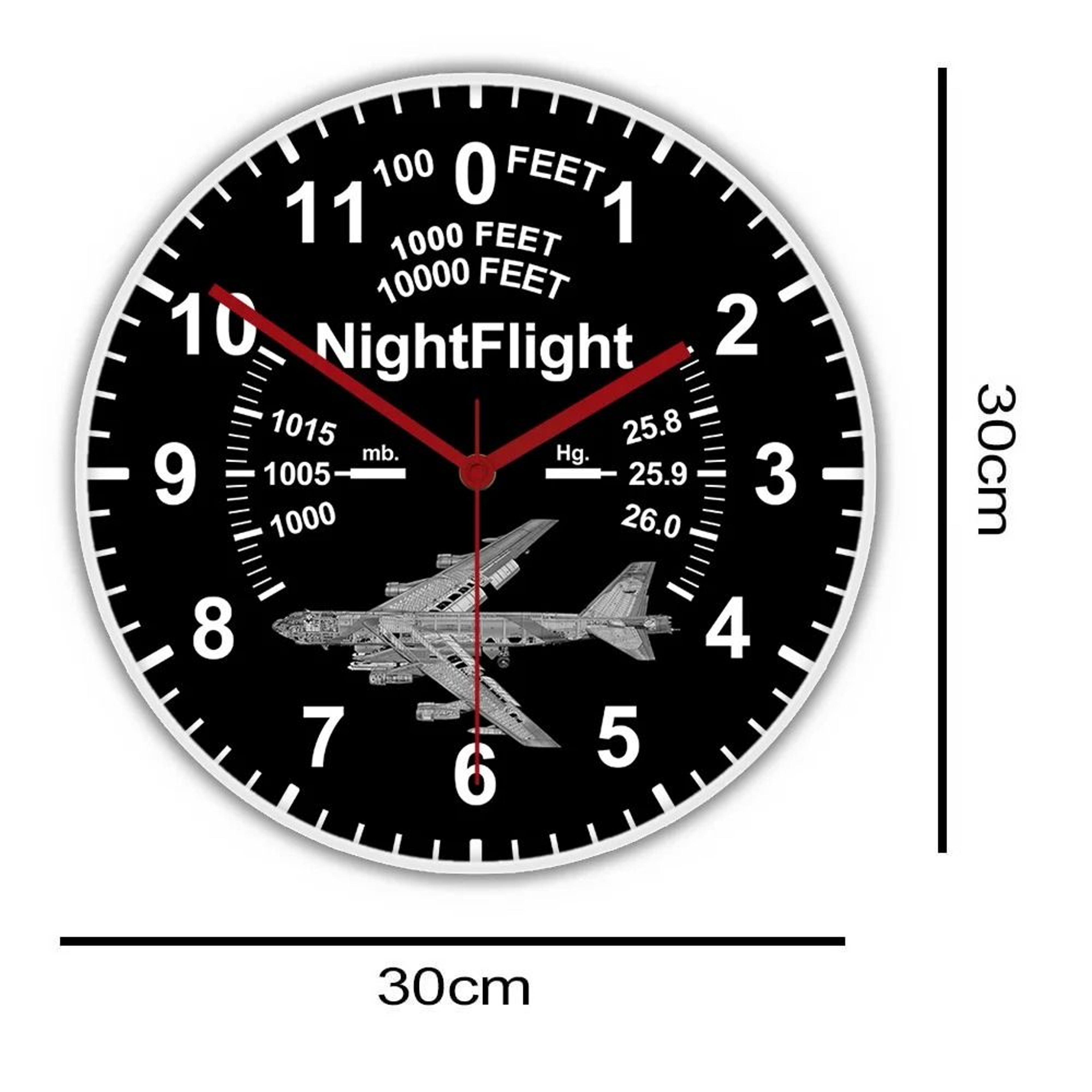 Airplane LED Neon Wall Clock Luminous Aviation Pilot Decor 7