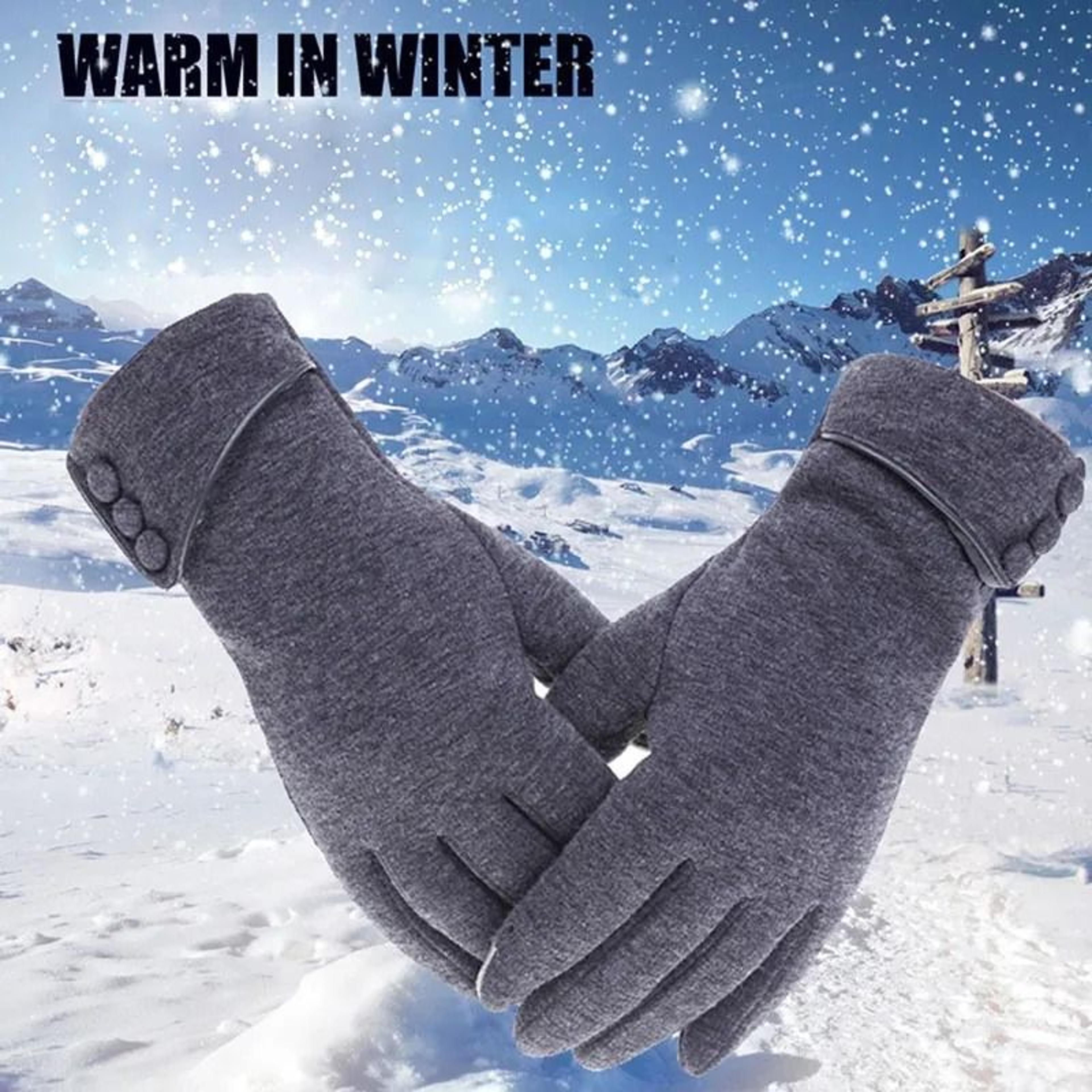 Womens Winter Gloves Touch Screen Thermal Fleece Lined Warm Full Finger Gloves 13