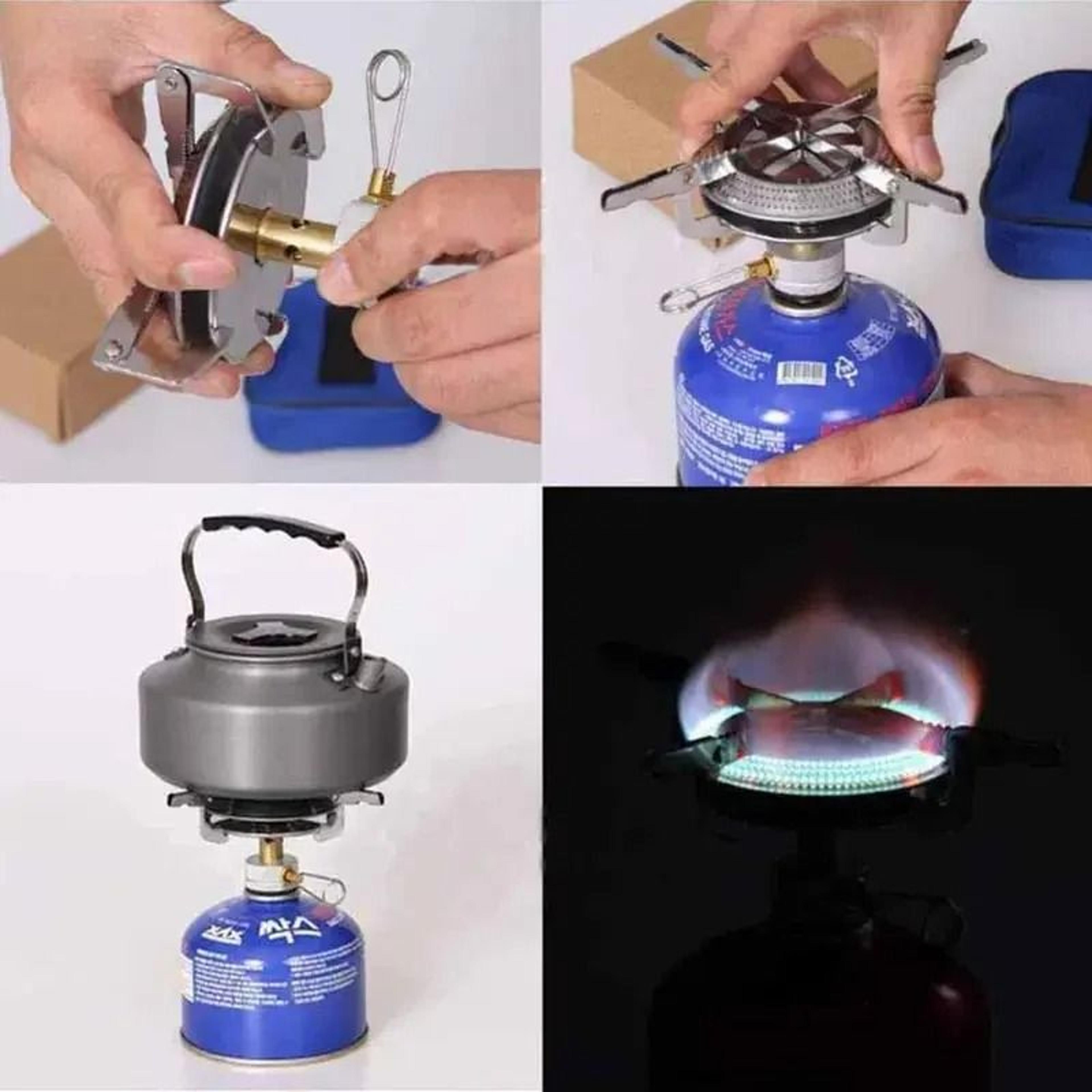 Portable Camping Stove Windproof Gas Backpacking Stove Foldable Outdoor Cooking Stove 2