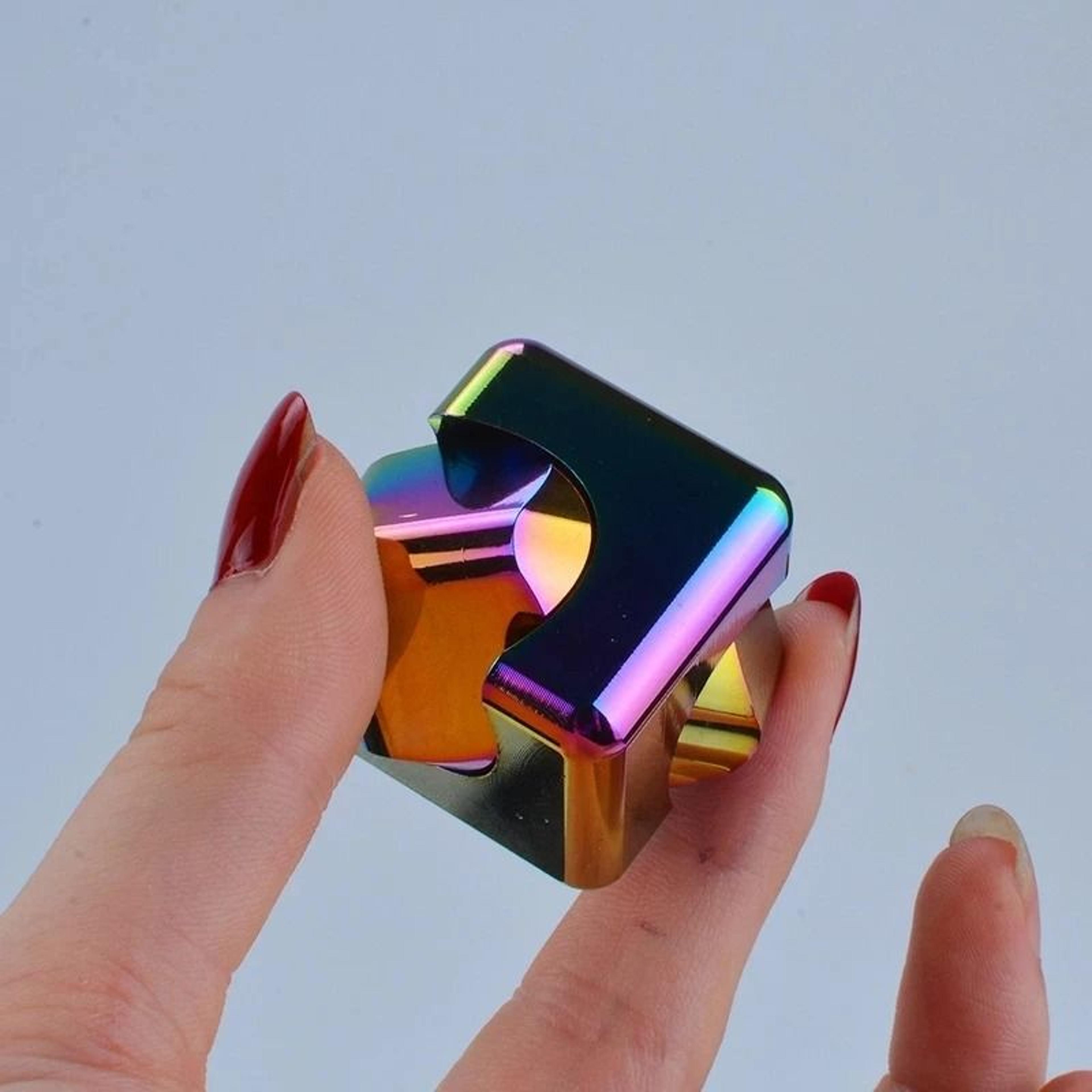 Fidget Spinner Cube Anti Anxiety Fidget Toy Spinning Cube Stress Relief Toy 12
