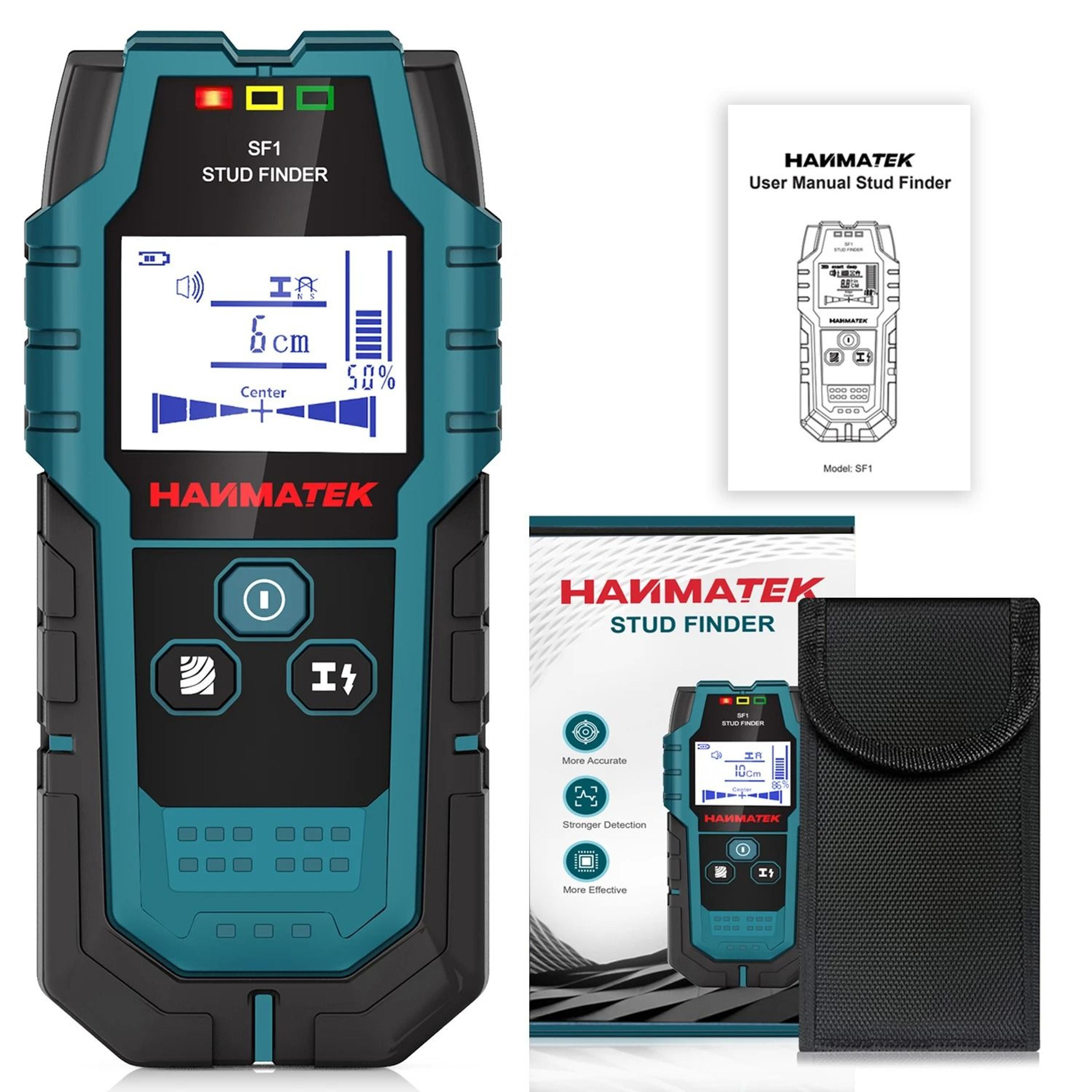 HANMATEK Smart Wall Scanner Stud Finder With Live Wire Detection And Depth Sensor 1