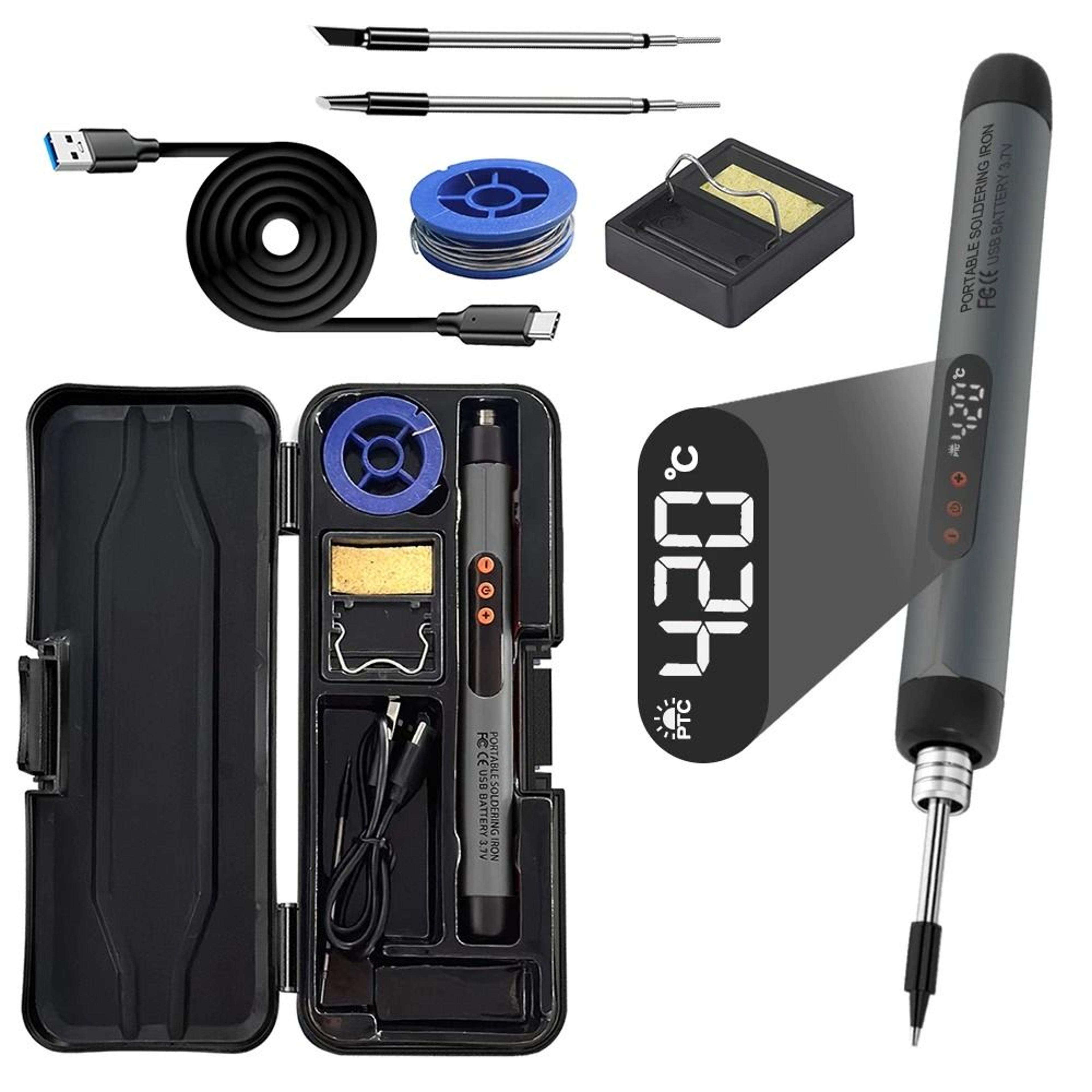 USB Soldering Iron Portable Mini Type C Adjustable Temperature Tool 8