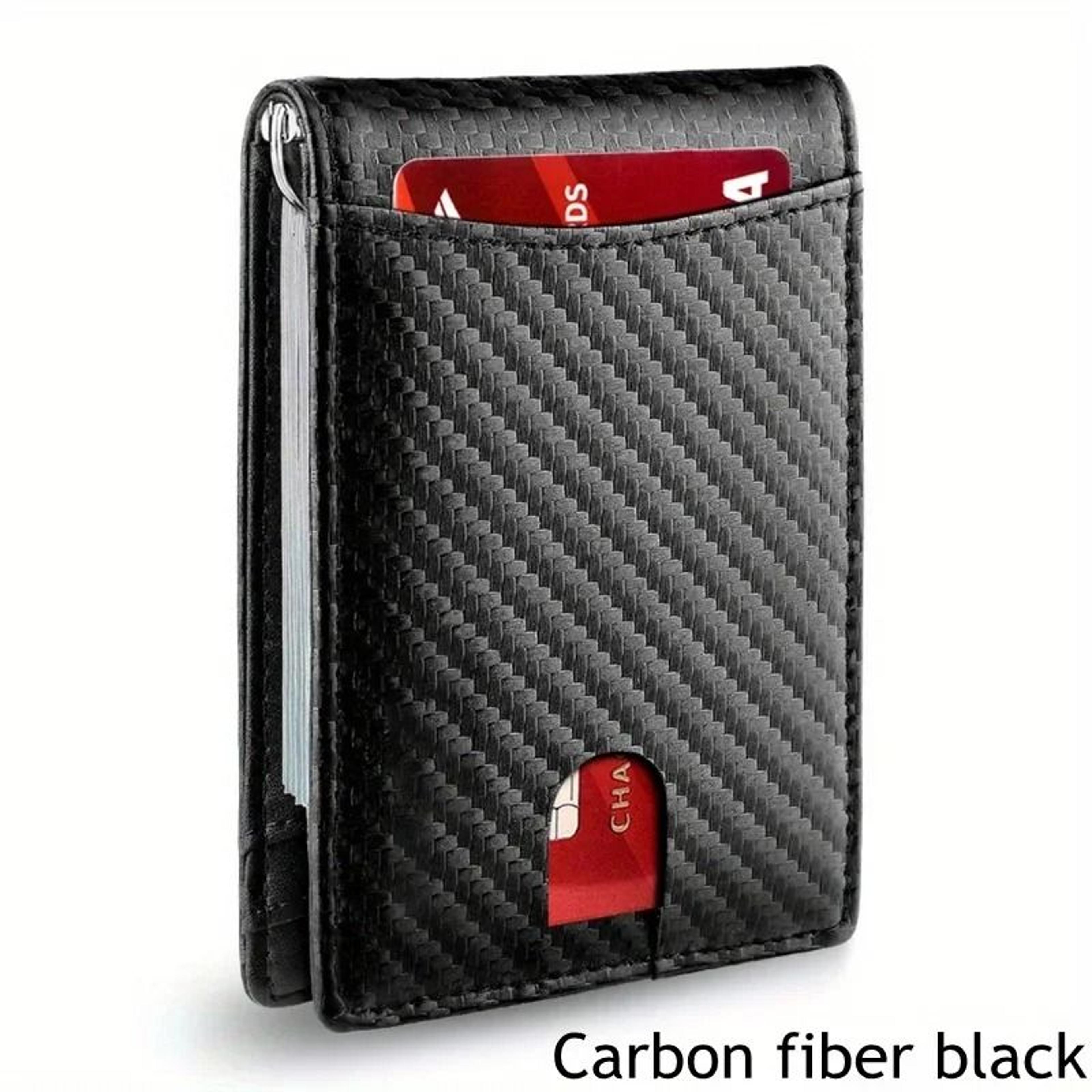 Slim RFID Blocking Wallet For Men Minimalist Bifold Credit Card Holder With Money Clip 3