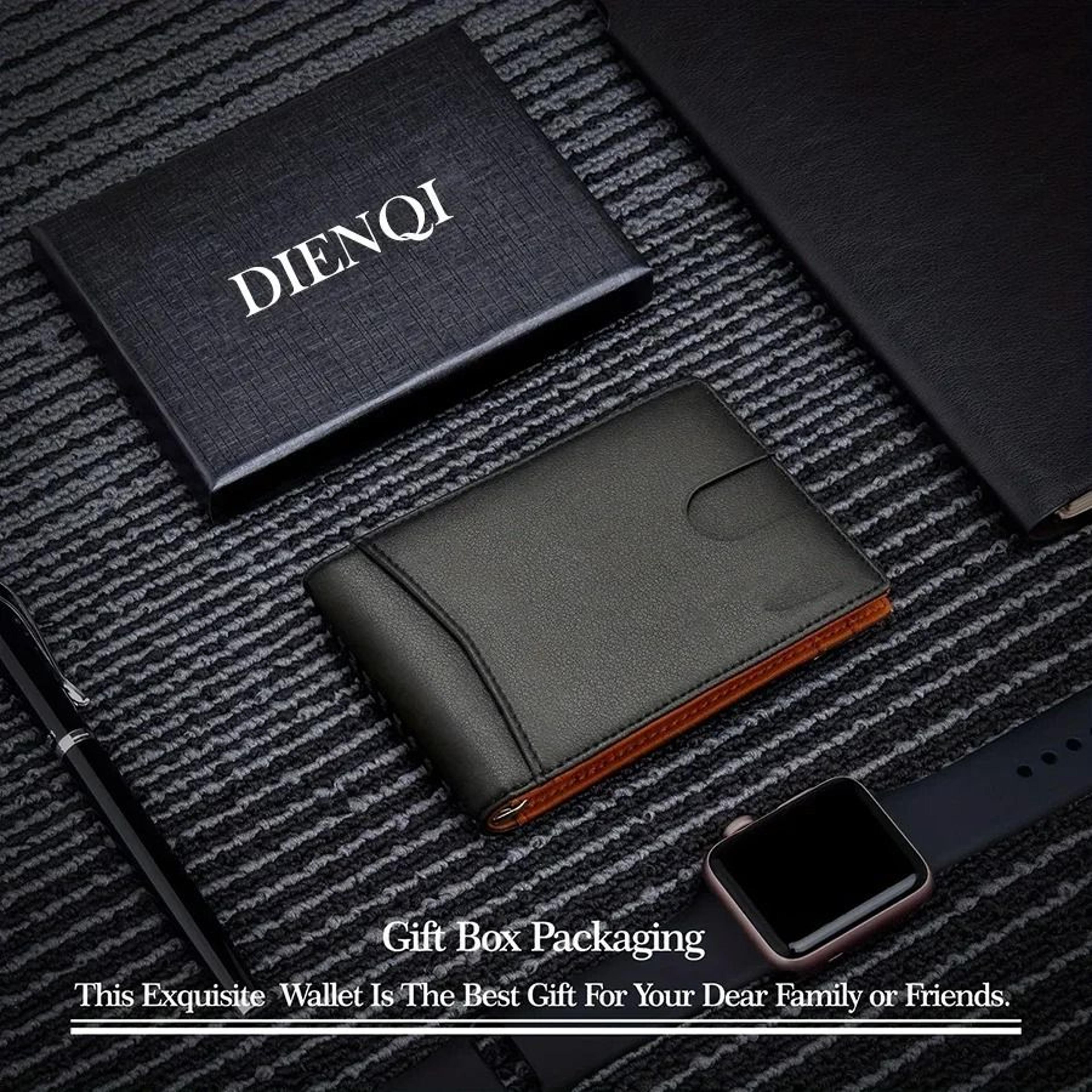 Slim RFID Blocking Wallet For Men Minimalist Bifold Credit Card Holder With Money Clip 10
