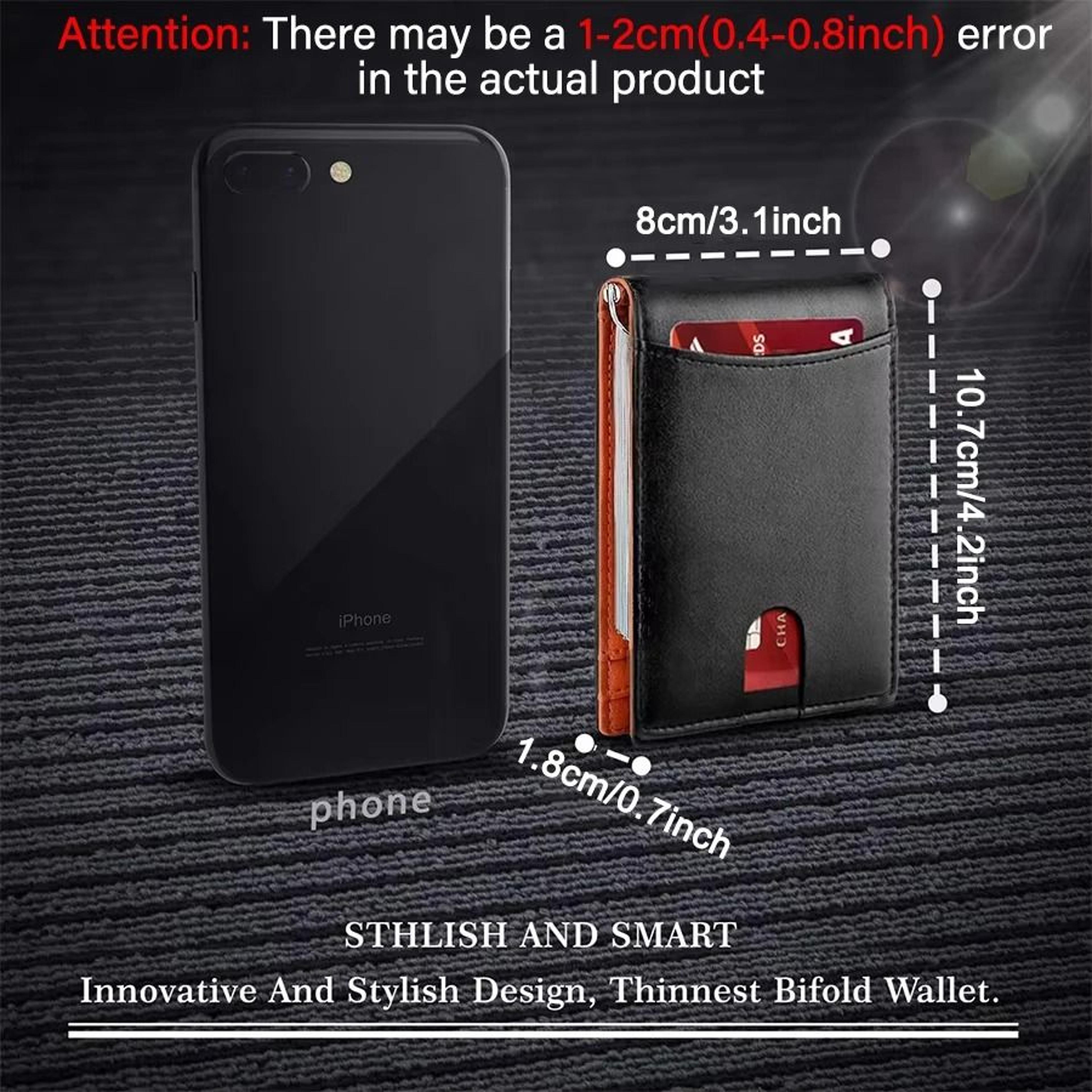 Slim RFID Blocking Wallet For Men Minimalist Bifold Credit Card Holder With Money Clip 14