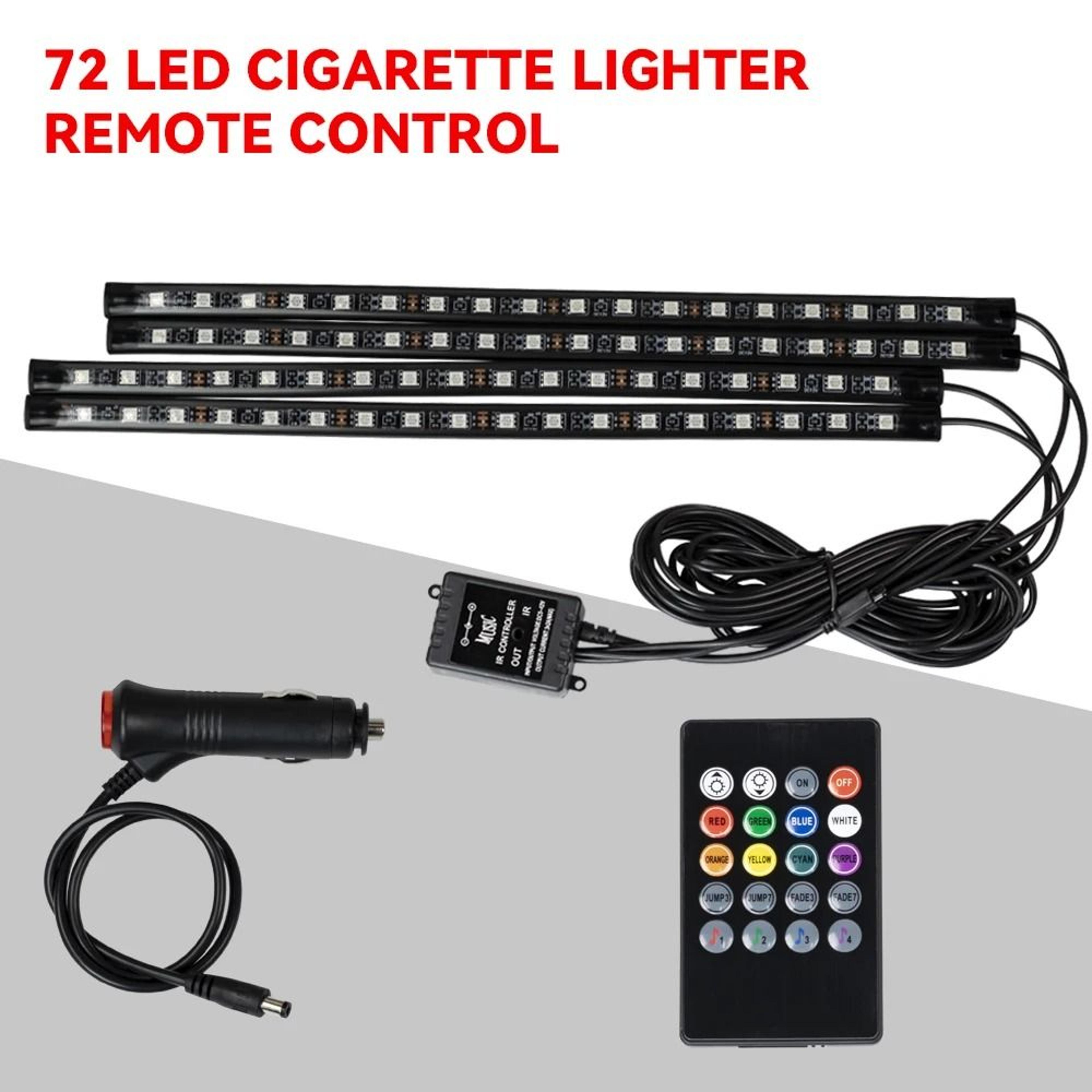 RGB Car Interior LED Lights Music Sync Ambient Lighting Kit With Remote And App Control 10
