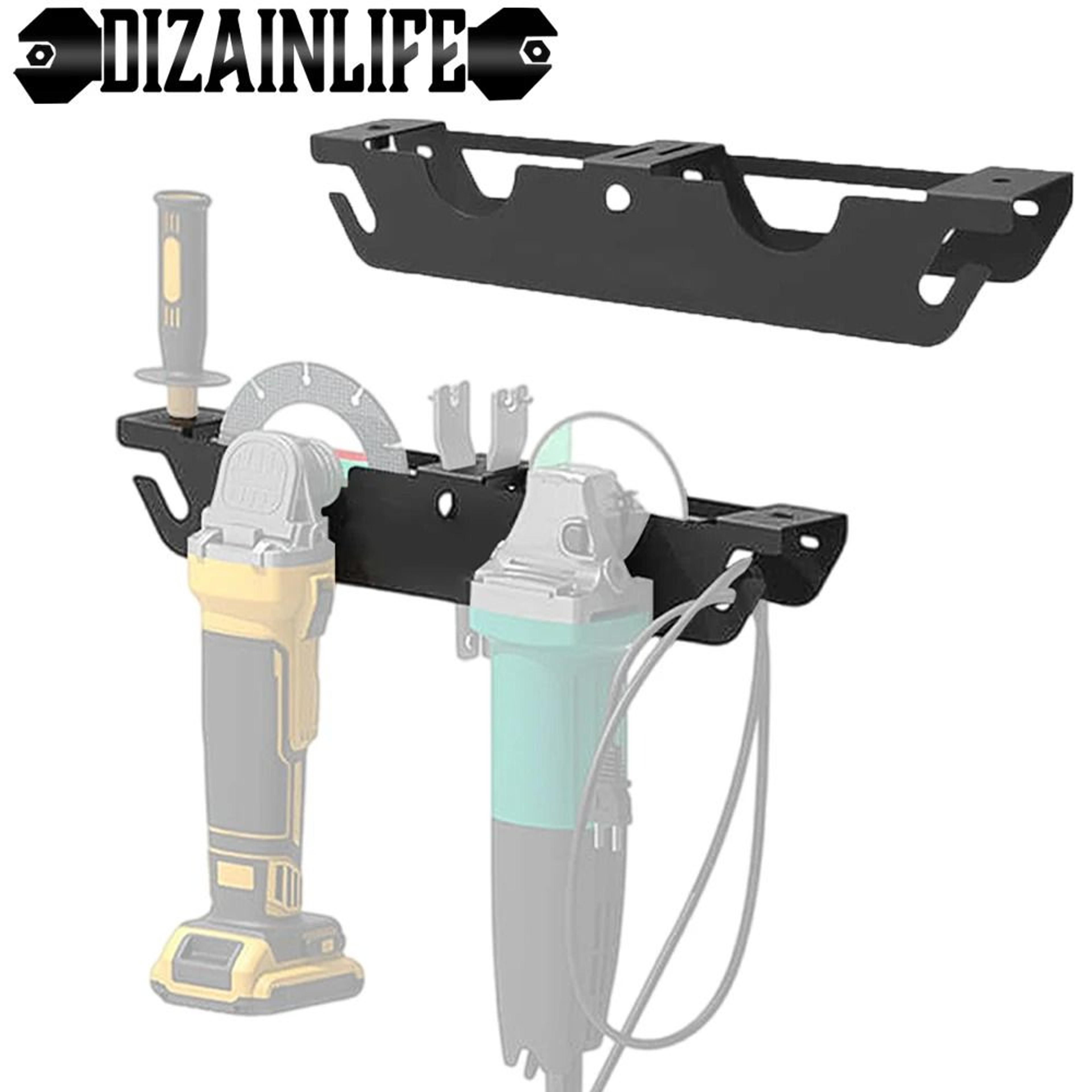 Angle Grinder Holder Wall Mount Metal Tool Rack Power Tool Organizer With Cord Hanger 0