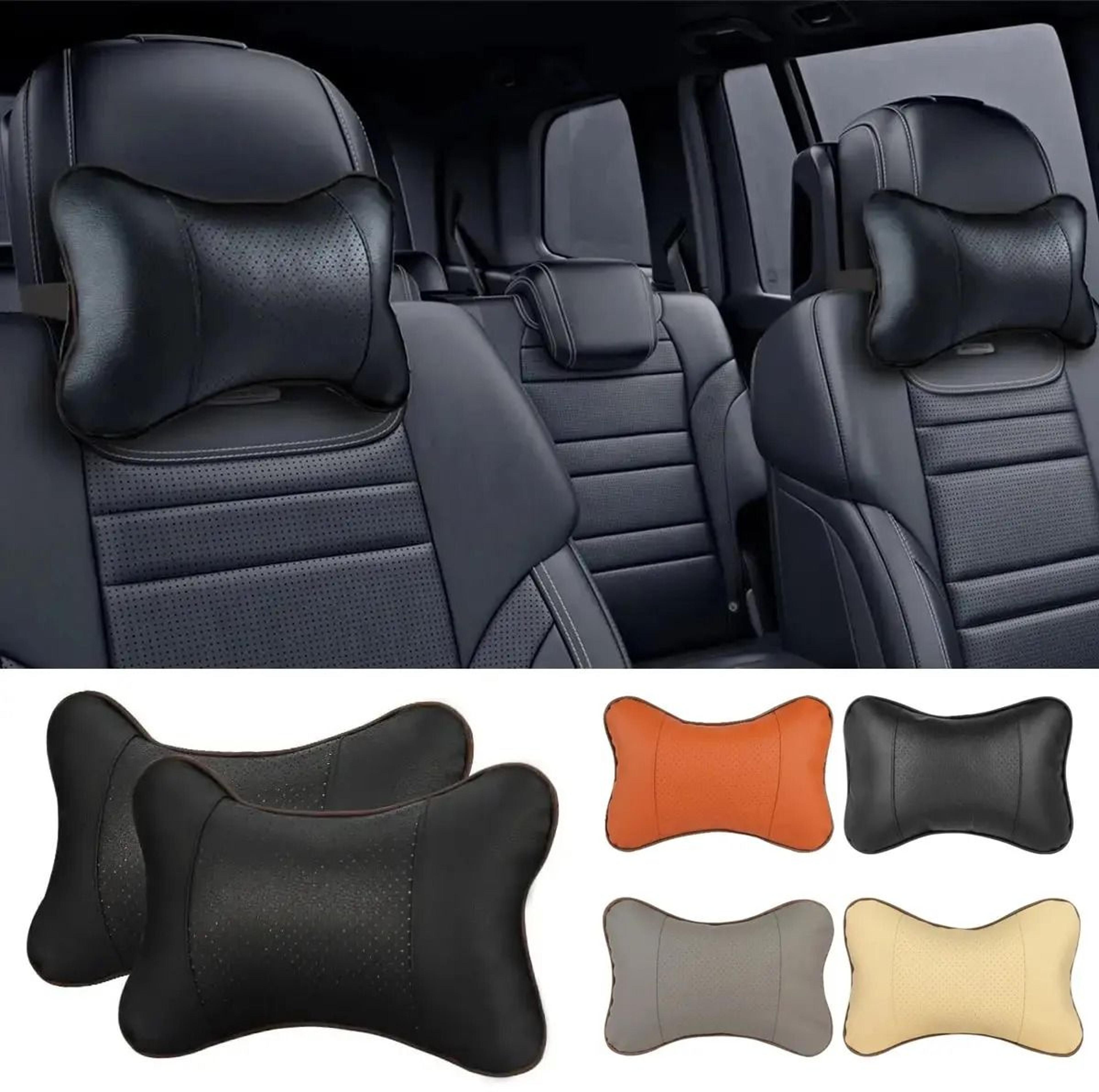 car neck pillow pu leather headrest cushion soft car seat neck support