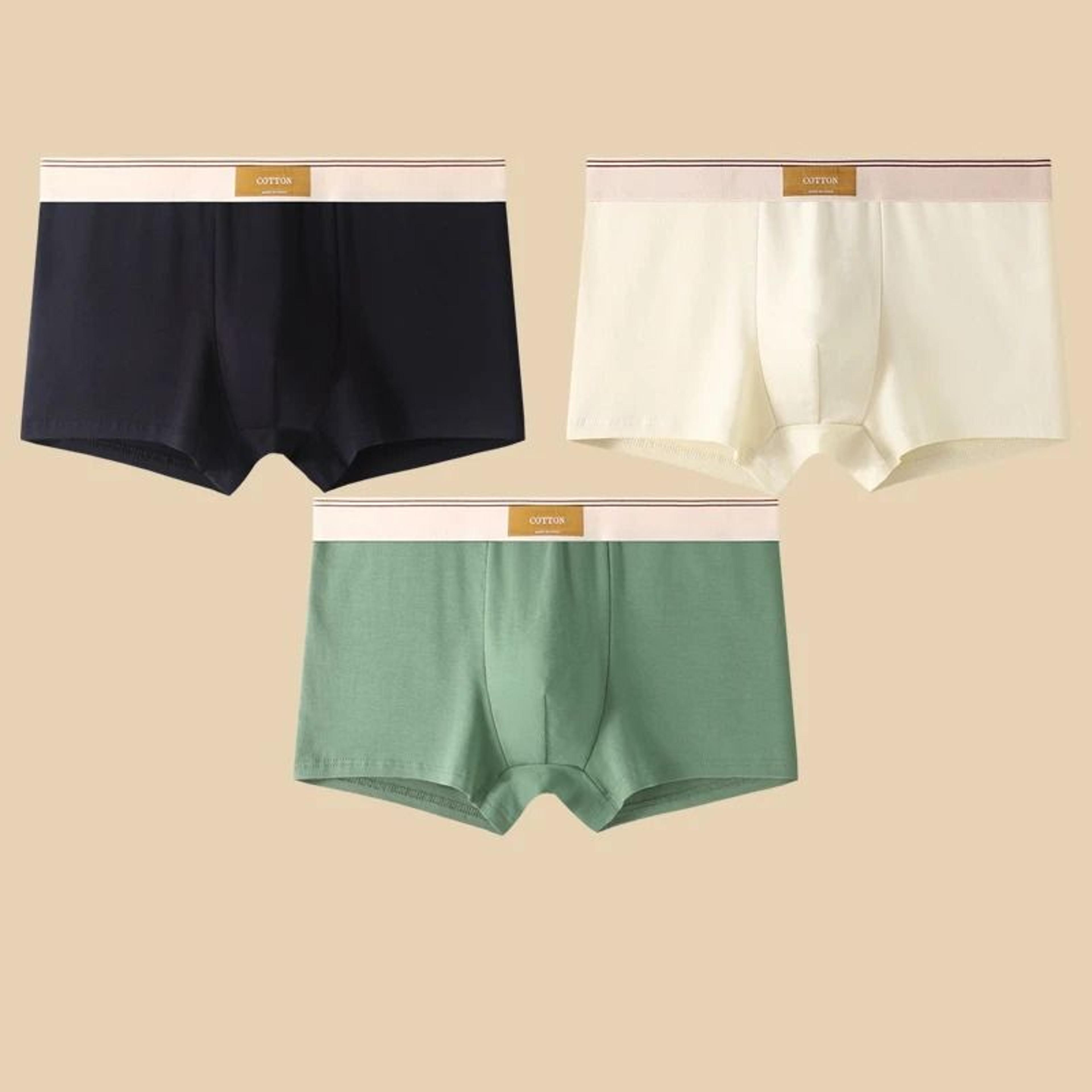 Mens Cotton Boxer Shorts Pack Breathable Comfortable Everyday Underwear Set 5
