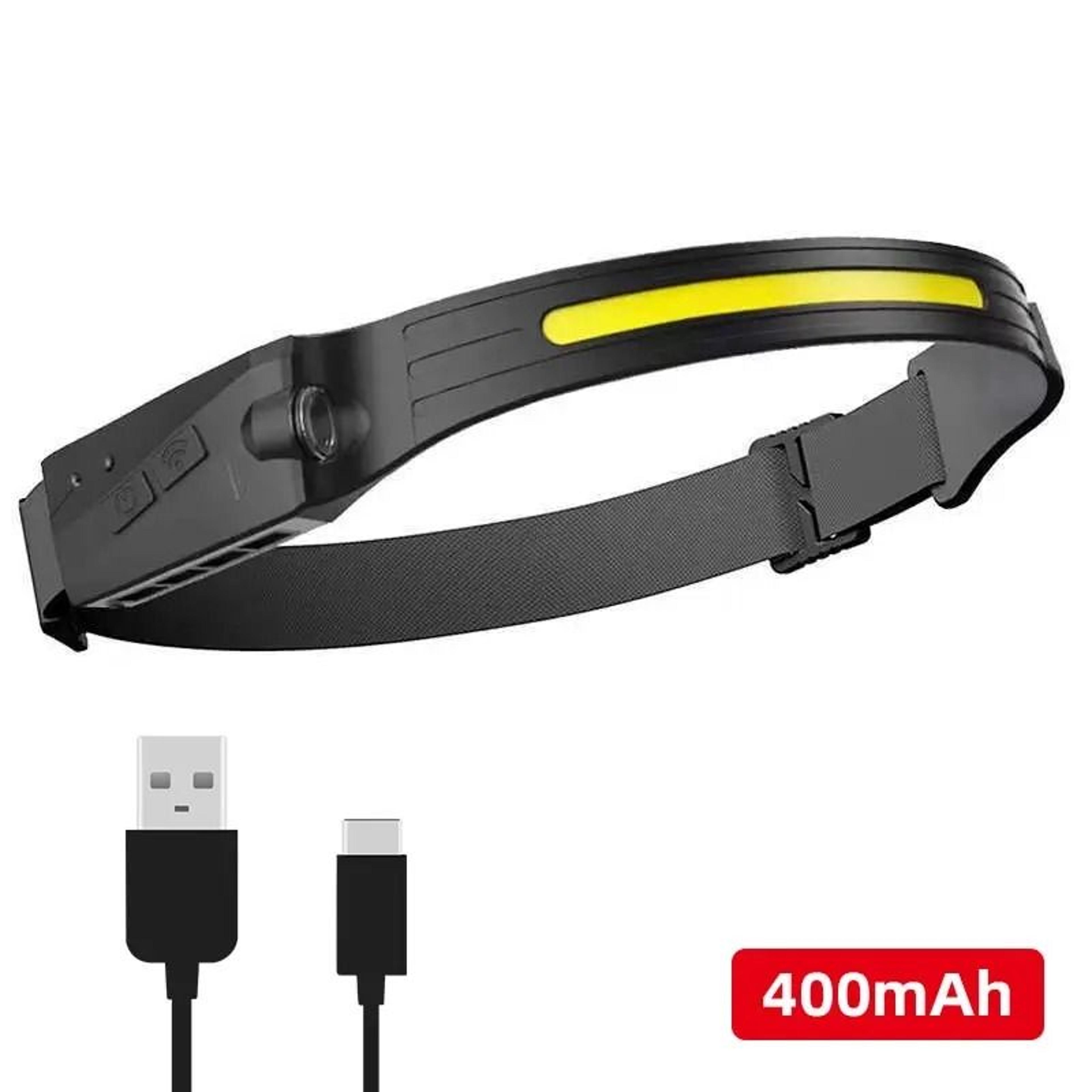 Rechargeable LED Headlamp Motion Sensor COB Headlight Hands Free Flashlight 1