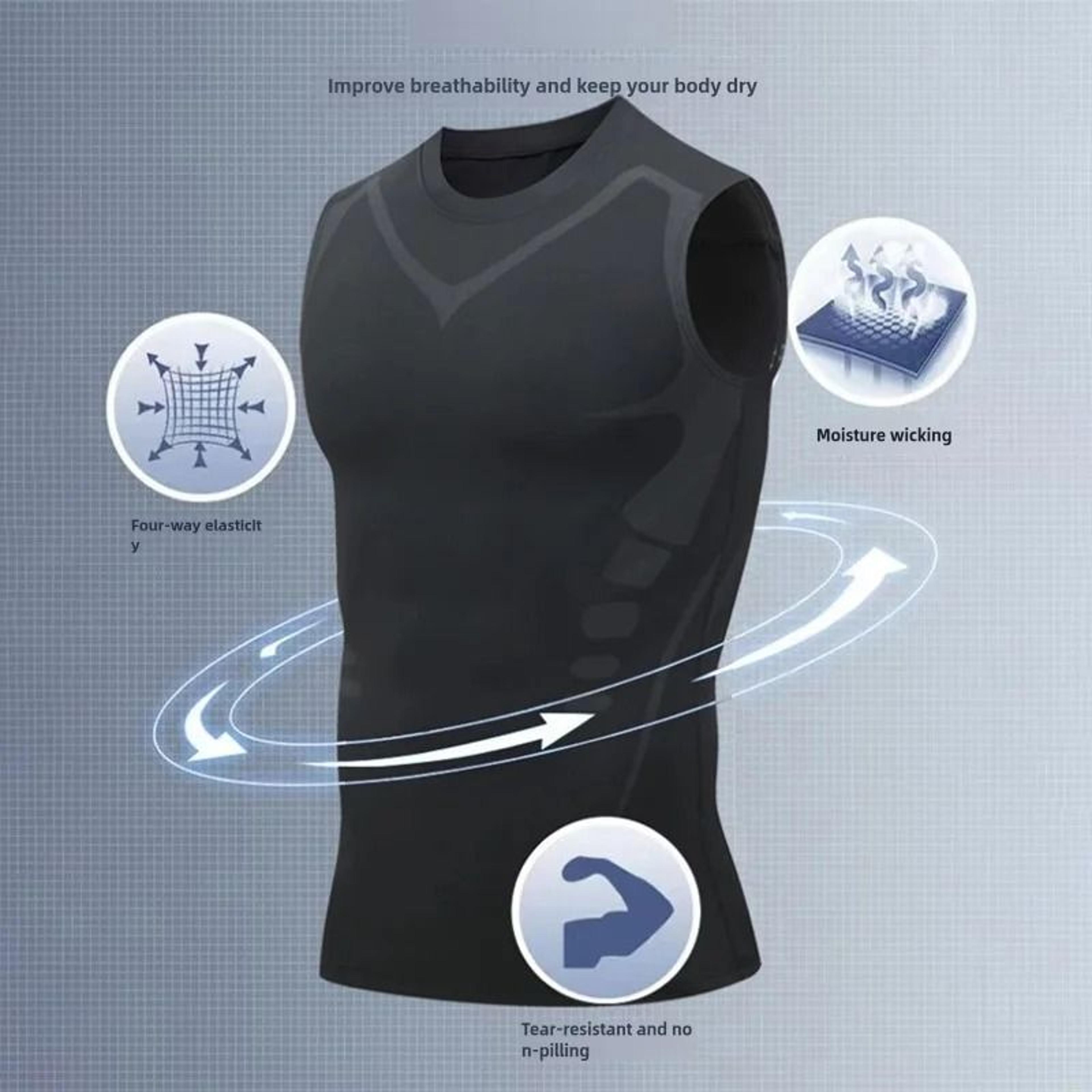 FlexCore Mens Compression Tank Top Quick Dry Gym Sleeveless Workout Shirt 10