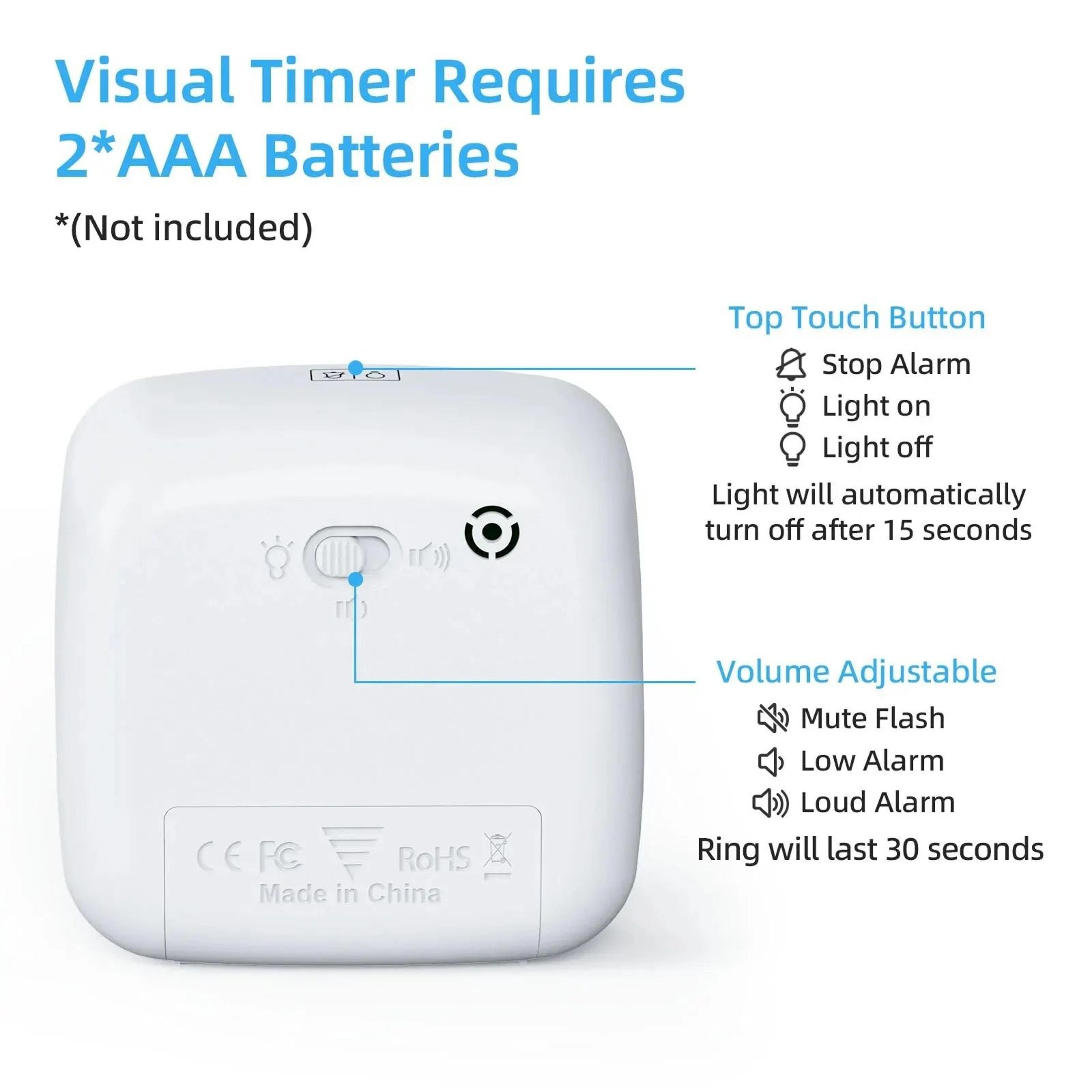 Visual Countdown Timer With Night Light Silent Classroom Timer For Kids And Adults 6