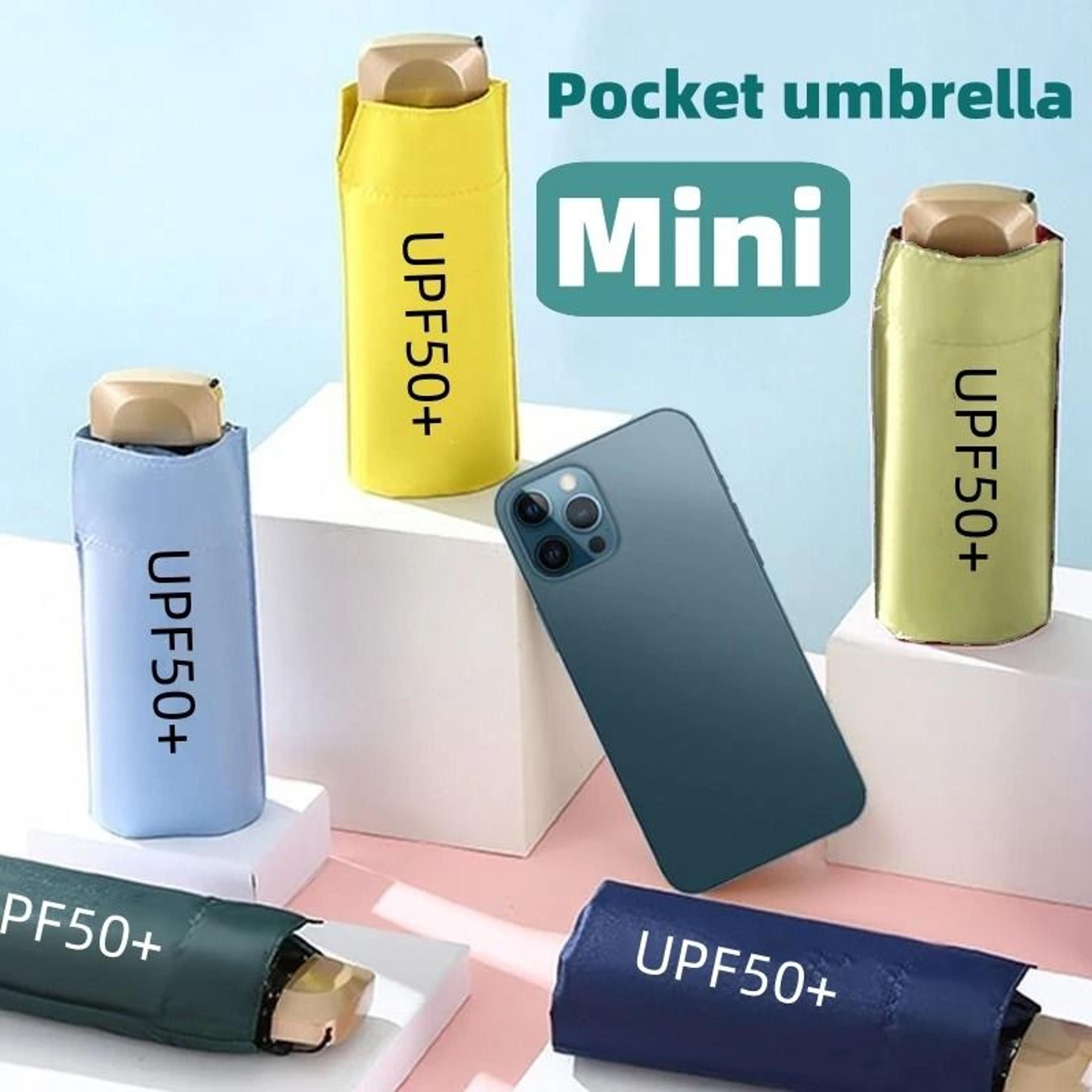 Mini Pocket Umbrella UV Protection Compact Folding Sun And Rain Parasol 16
