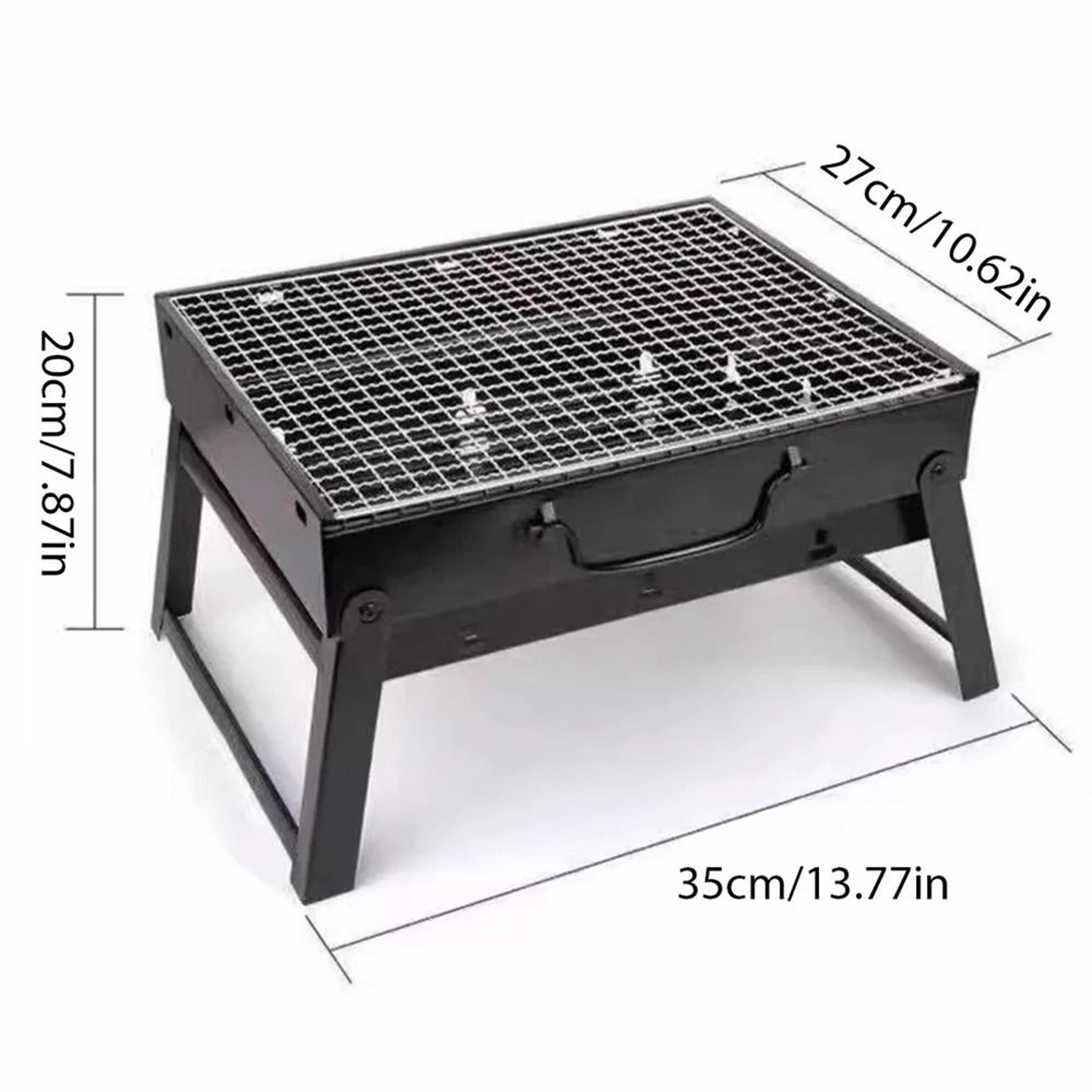 Portable Foldable Charcoal BBQ Grill Outdoor Camping Barbecue Stove Set 1