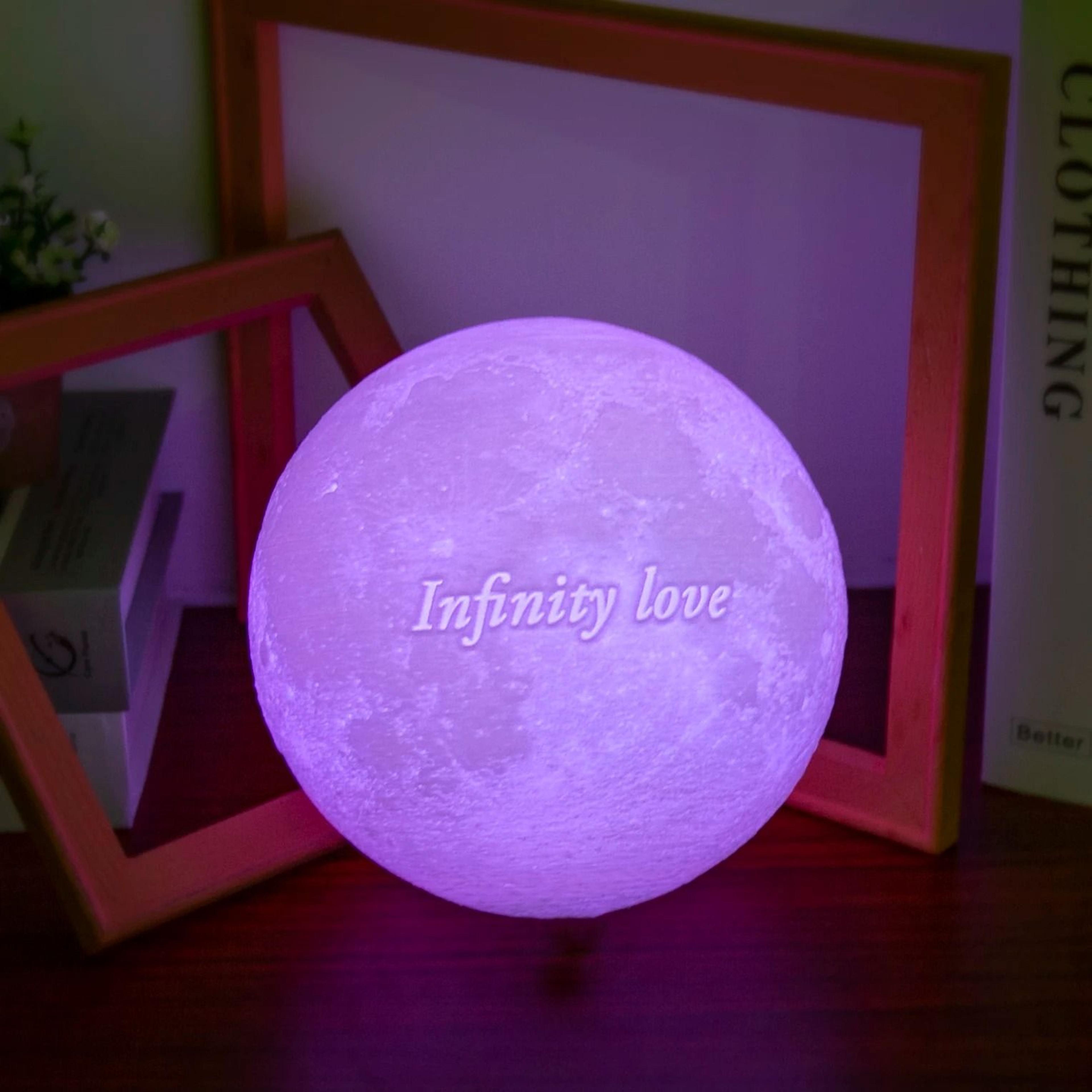Custom 3D Printed Moon Lamp Personalized Photo Night Light Gift 5