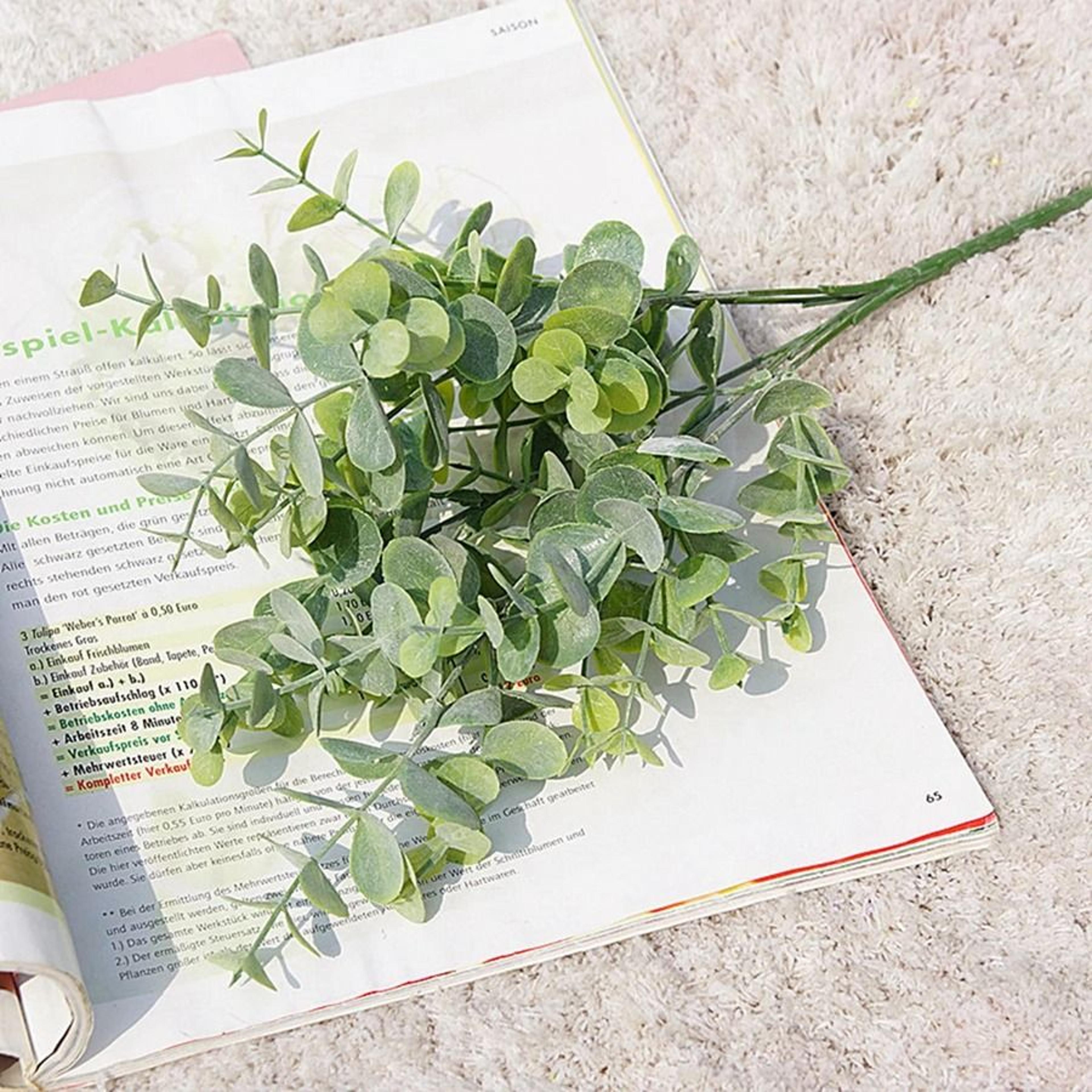 Artificial Eucalyptus Leaves Branch Faux Greenery Stem For Vase Decor 9