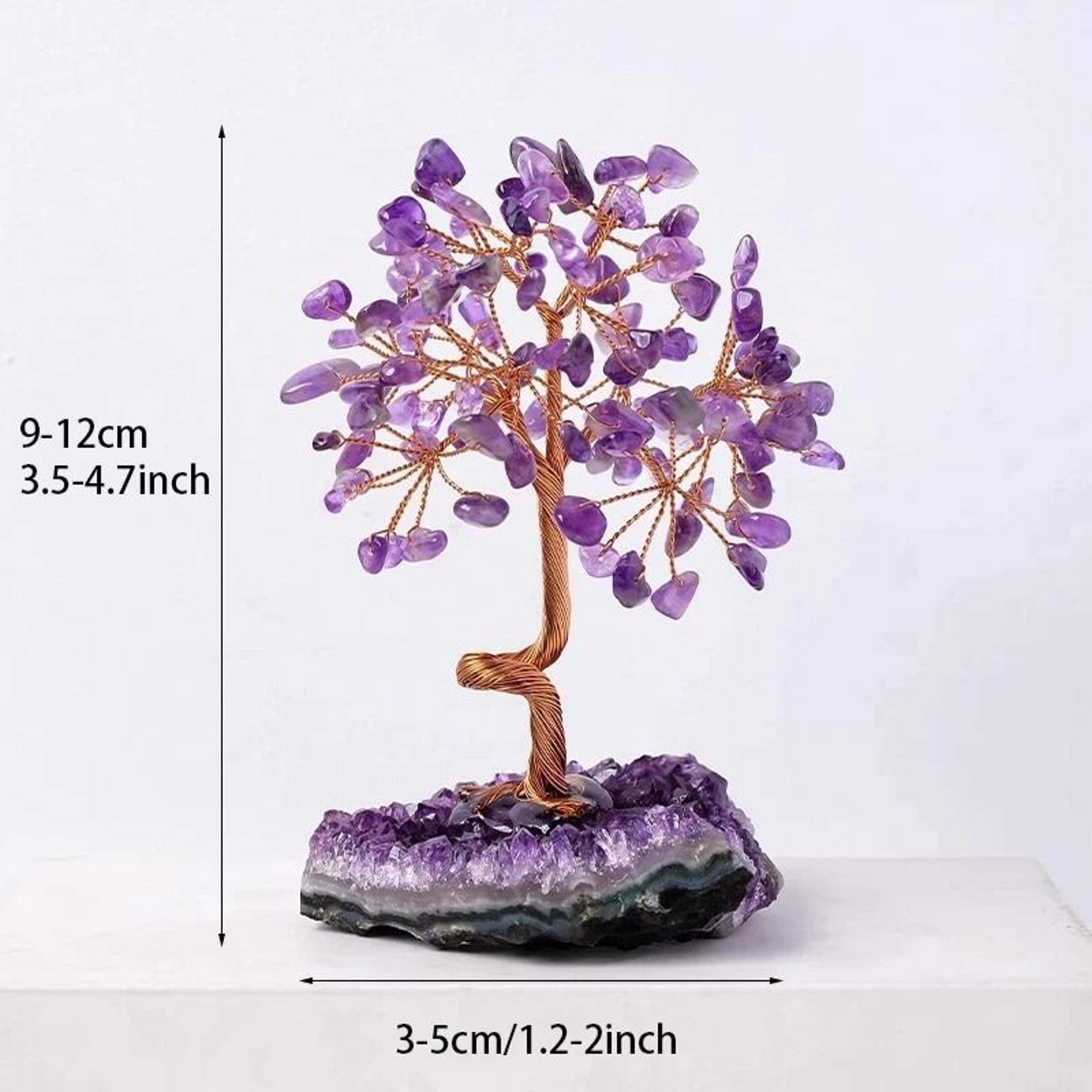 Amethyst Crystal Tree Wire Wrapped Healing Stone Decor With Base 1