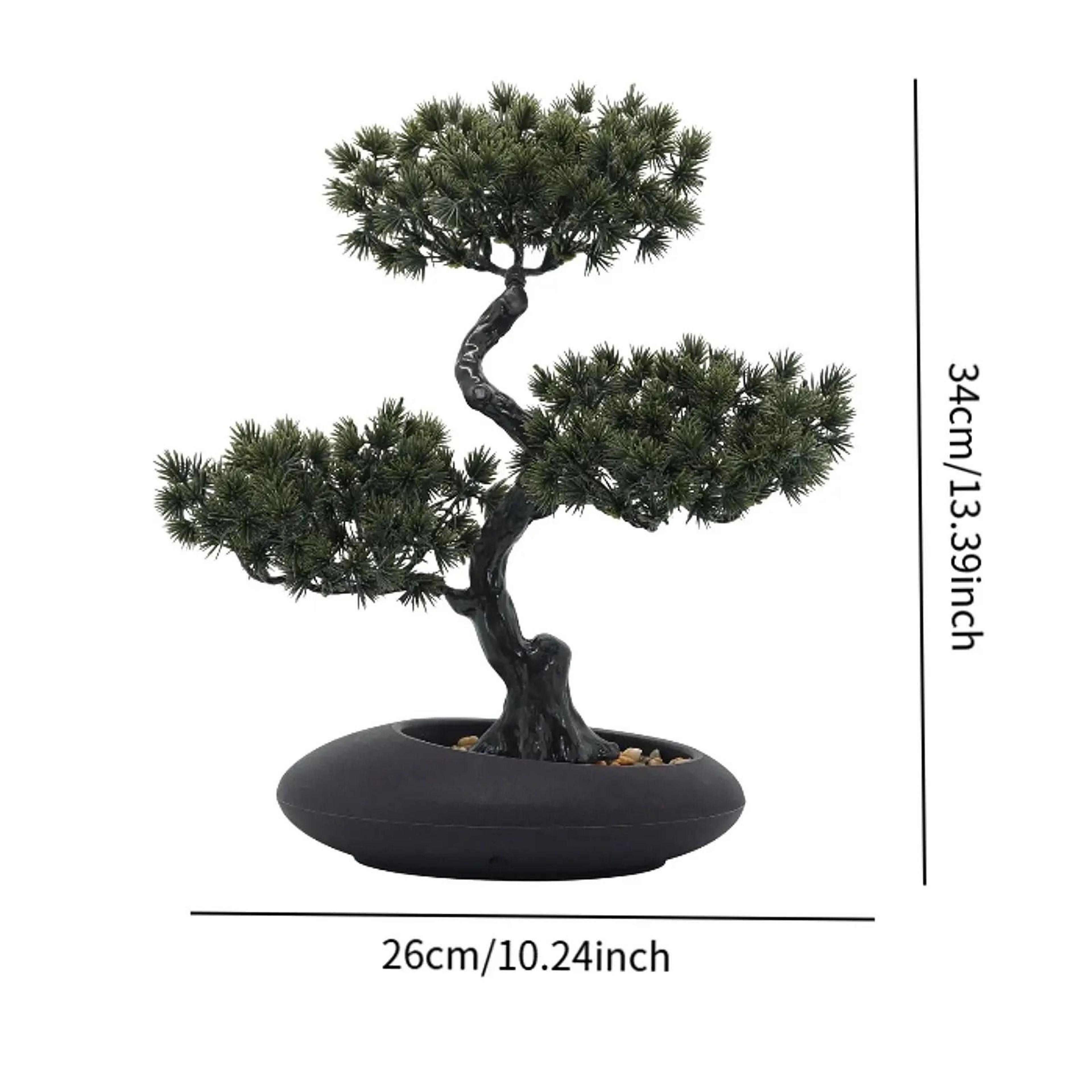 Artificial Bonsai Tree Japanese Pine Mini Plant Decor For Desk And Home 5